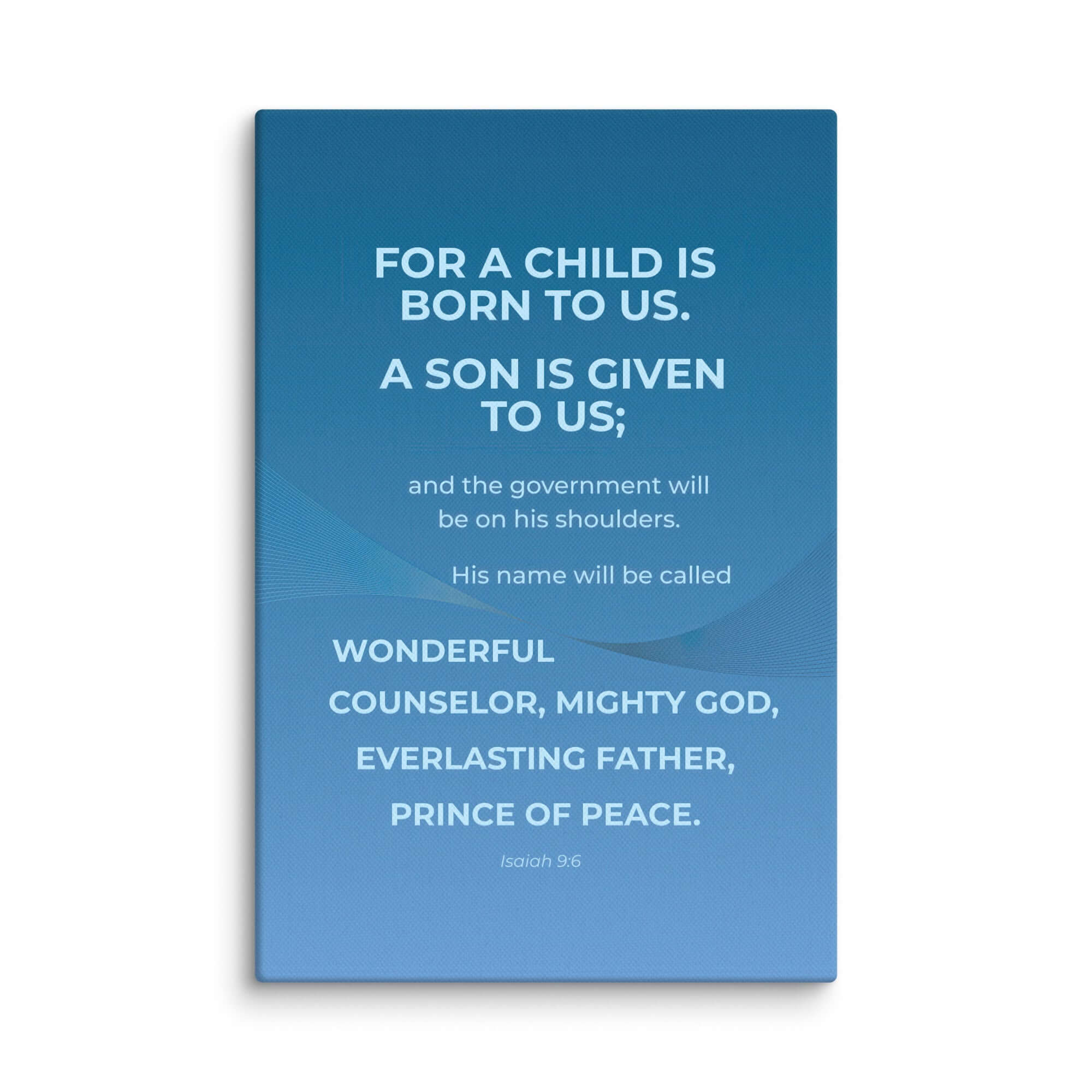 Isaiah 9:6 Bible Verse, Everlasting Father Canvas Print Wall Art