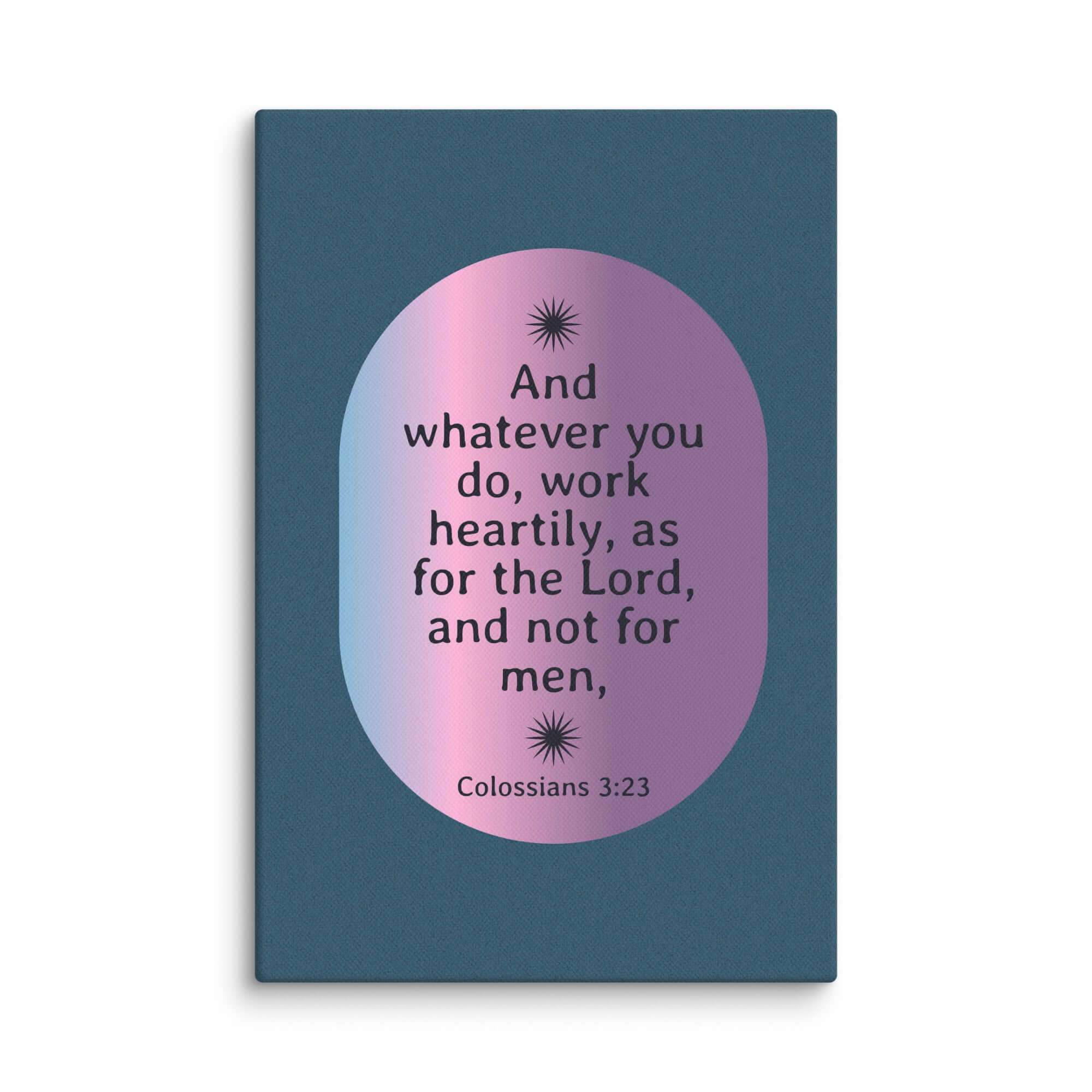 Colossians 3:23 Bible Verse, work heartily Canvas Print Wall Art 12″×18″