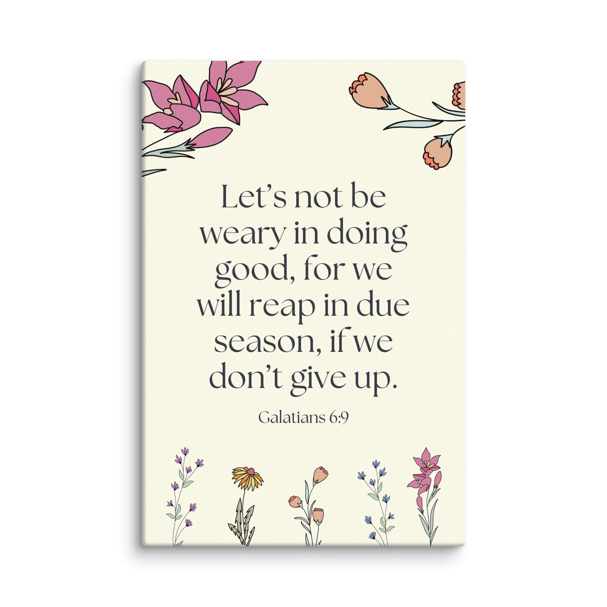 Galatians 6:9 Bible Verse, in doing good Canvas Print Wall Art 12″×18″