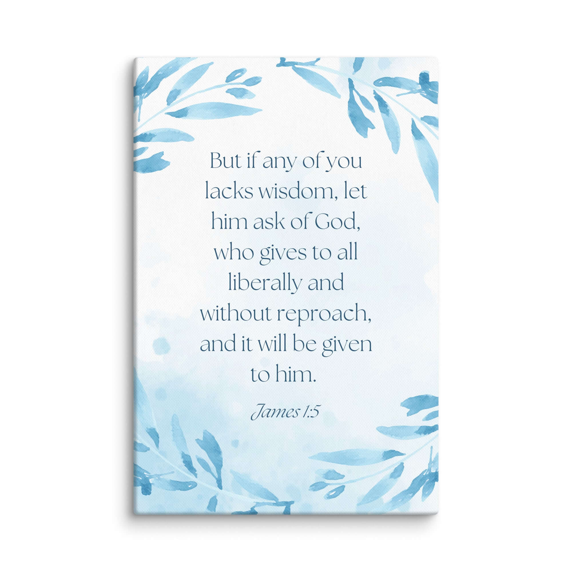 James 1:5 Bible Verse, lacks wisdom Canvas Print Wall Art 12″×18″