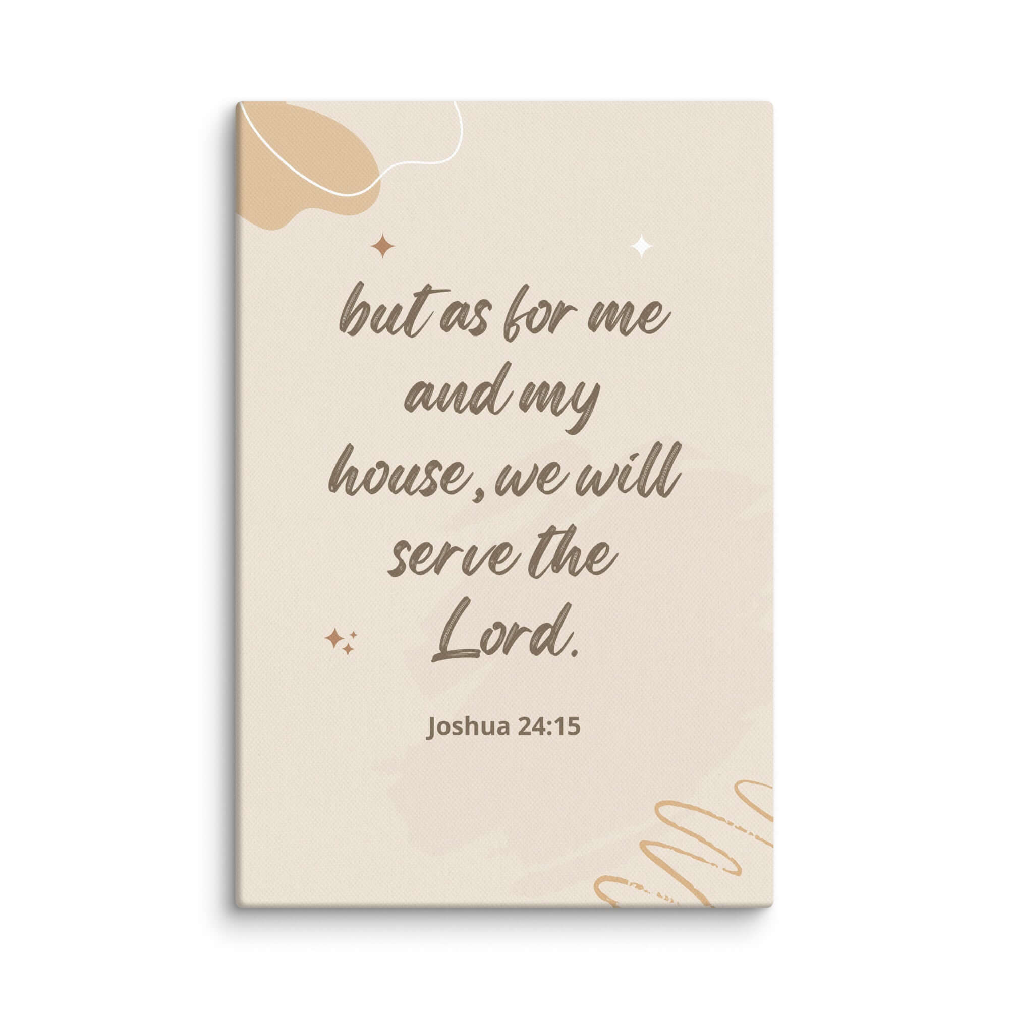 Joshua 24:15 Bible Verse, will serve Canvas Print Wall Art 12″×18″