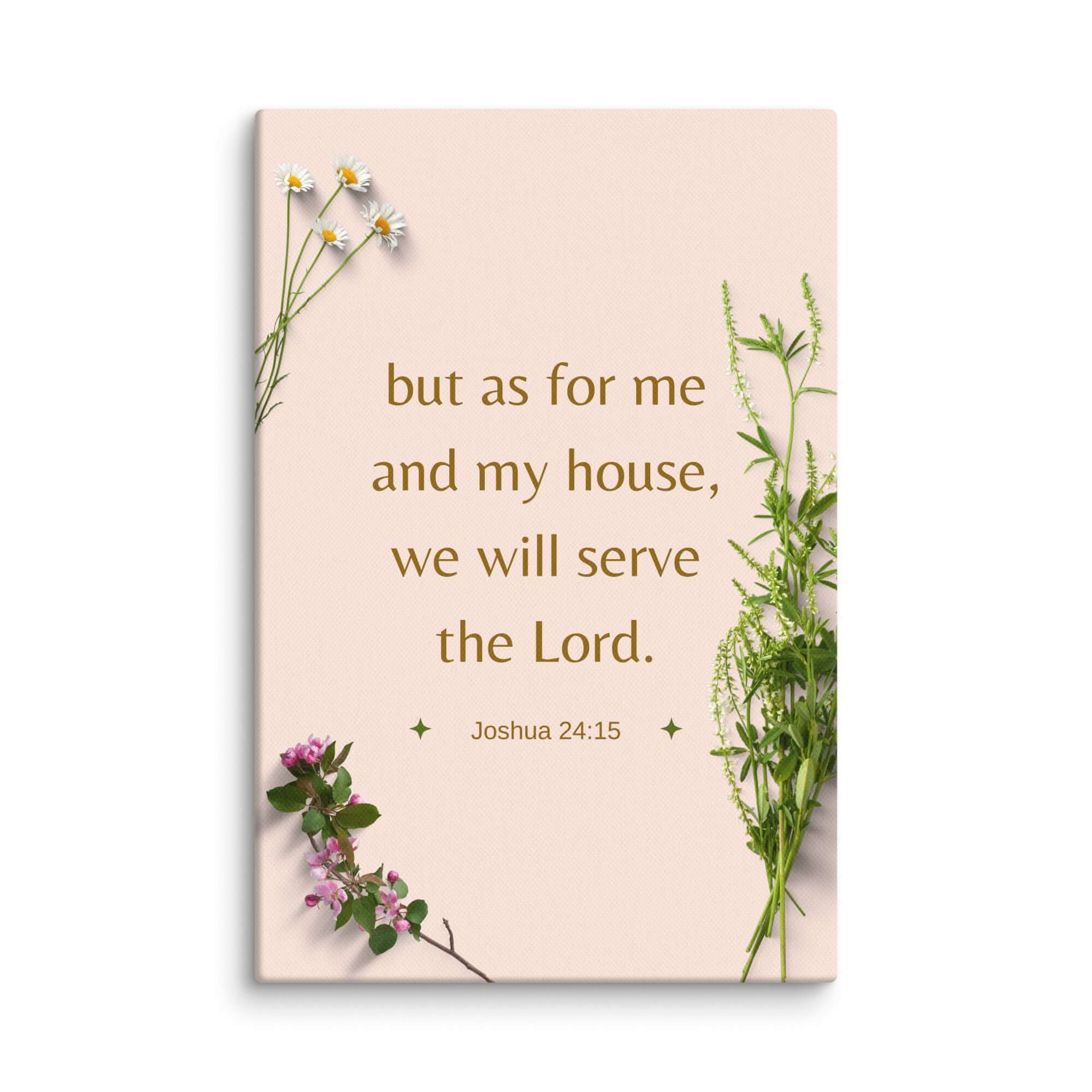 Joshua 24:15 Bible Verse, your fathers Canvas Print Wall Art 12″×18″