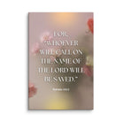 Romans 10:13 Bible Verse, will call Canvas Print Wall Art 12″×18″