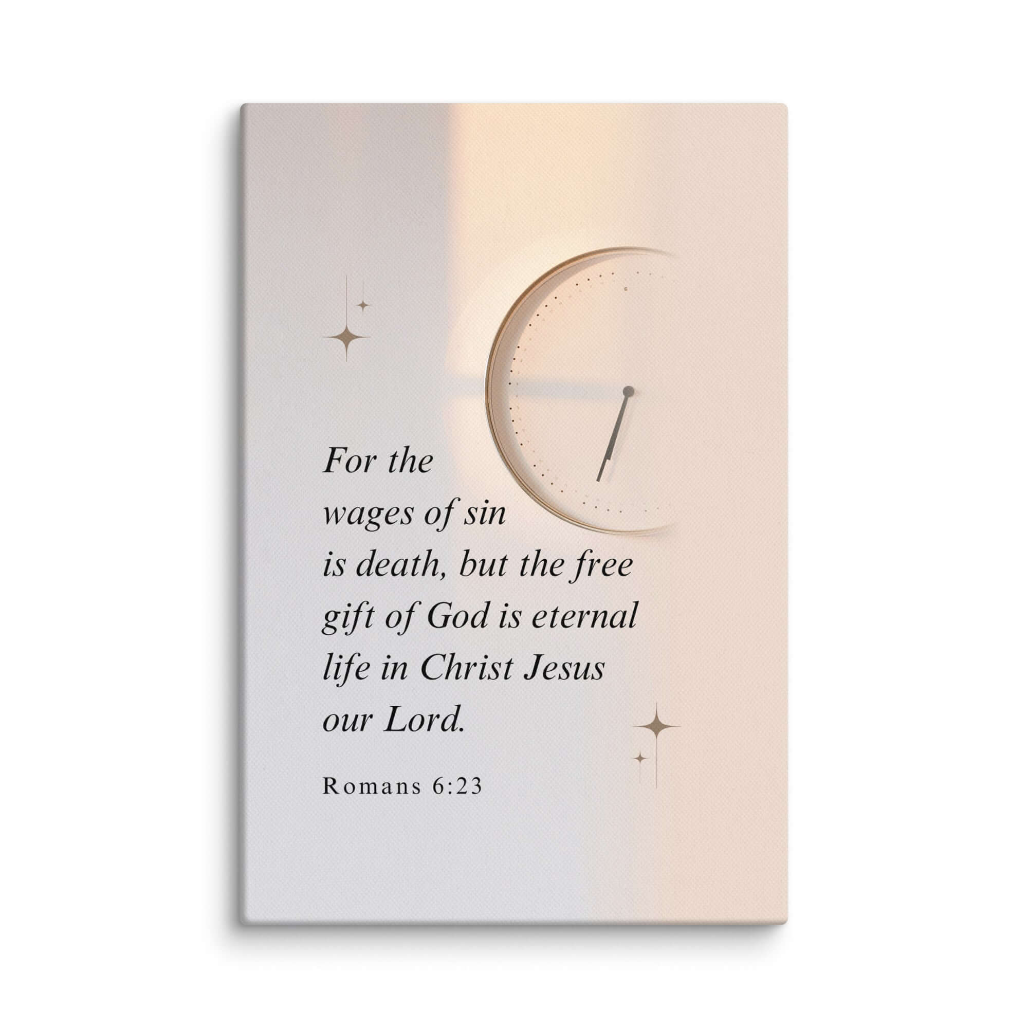 Romans 6:23 Bible Verse, our Lord Canvas Print Wall Art 12″×18″
