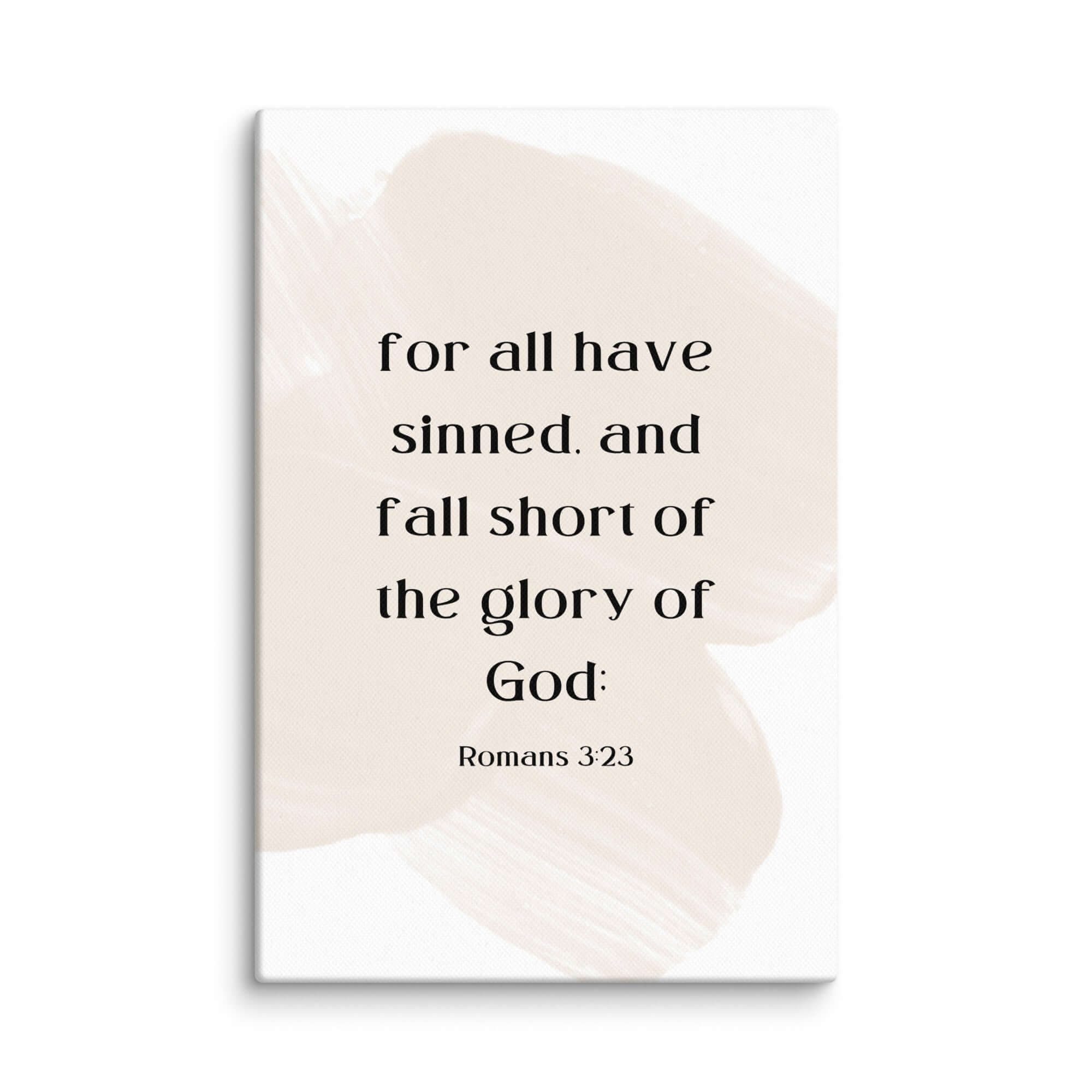 Romans 3:23 Bible Verse, fall short Canvas Print Wall Art 12″×18″