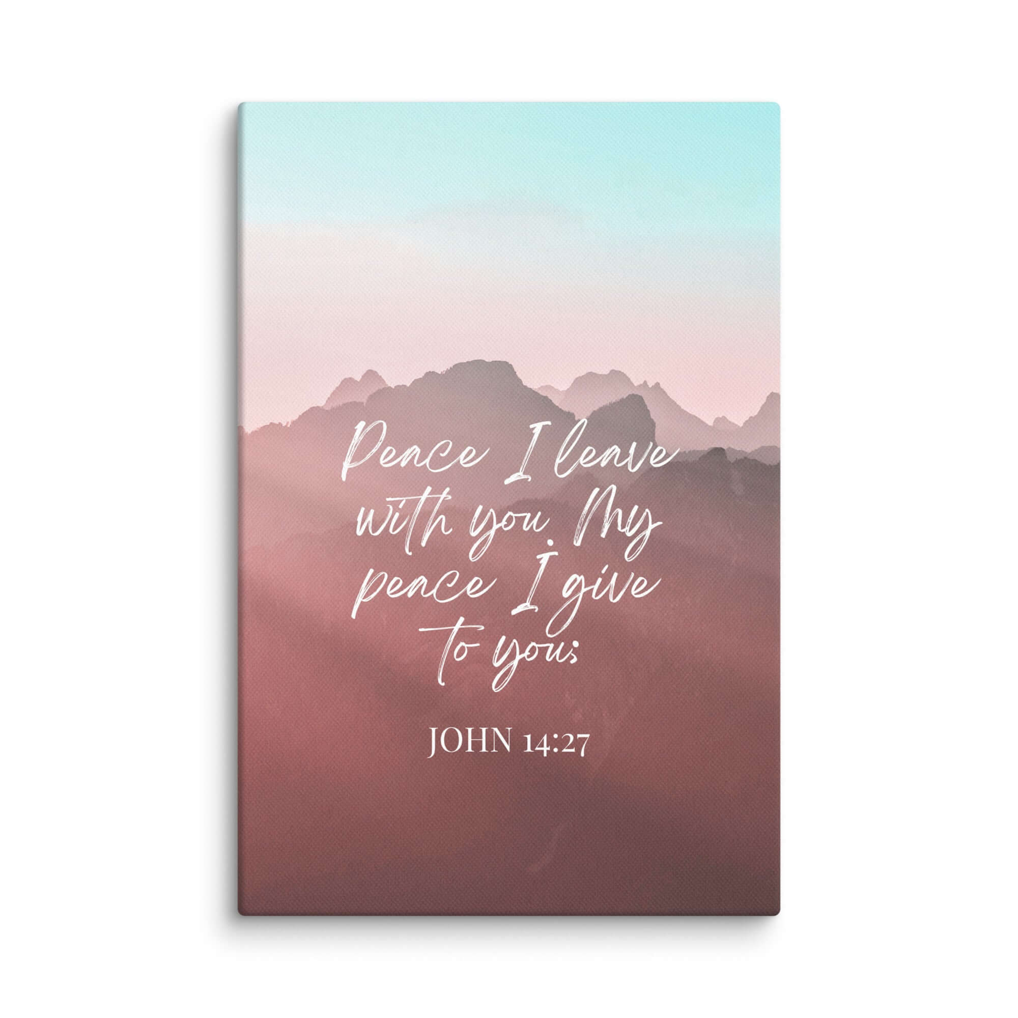 John 14:27 Bible Verse, I give you Canvas Print Wall Art 12″×18″
