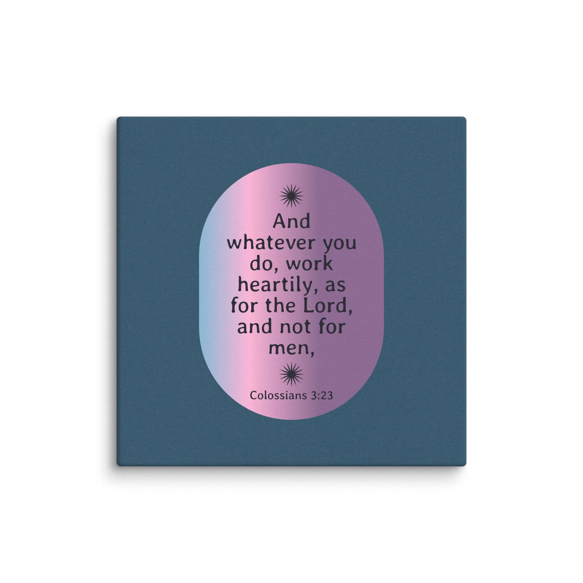 Colossians 3:23 Bible Verse, work heartily Canvas Print Wall Art 14″×14″