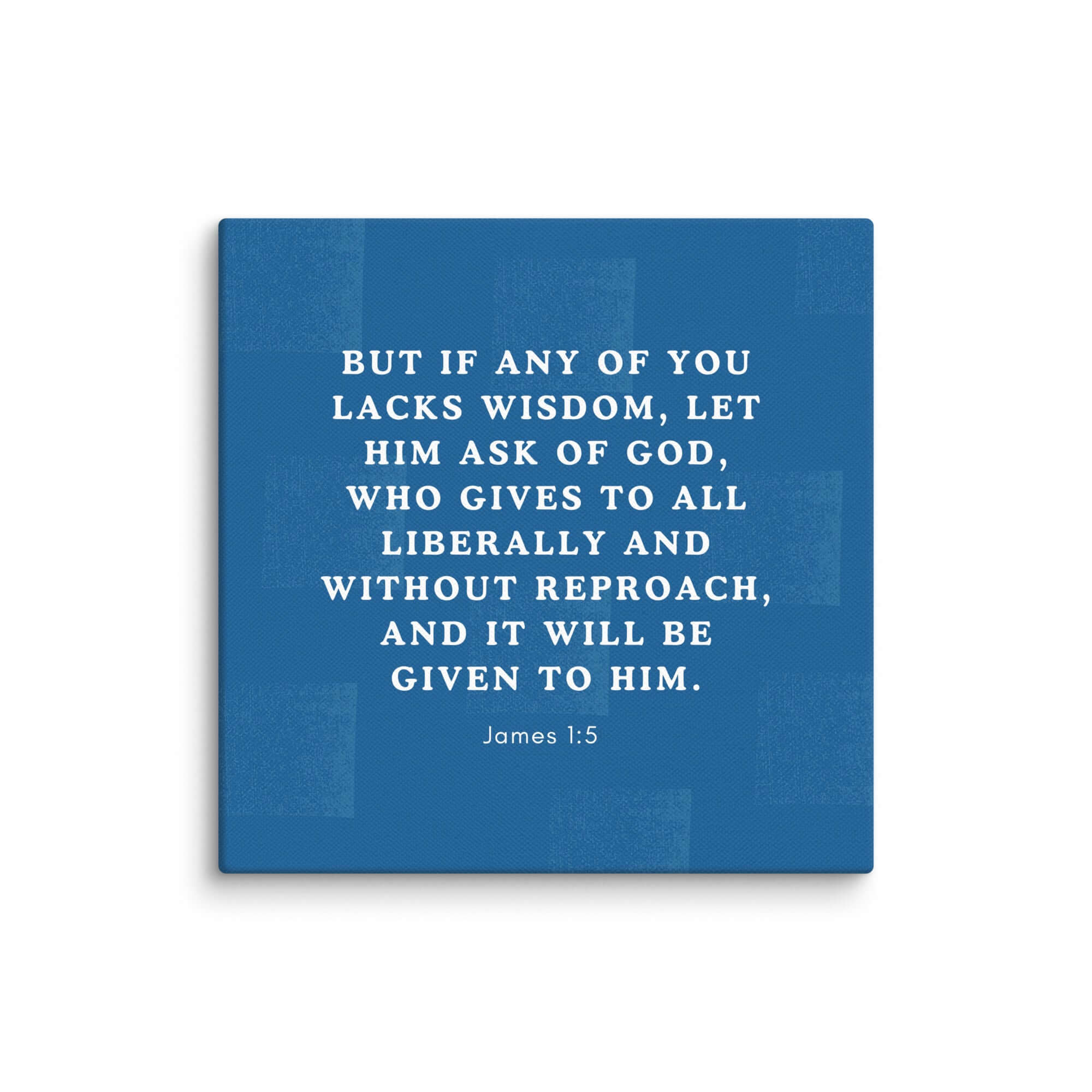 James 1:5 Bible Verse, gives to all Canvas Print Wall Art 14″×14″