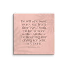 Revelation 21:4 Bible Verse, their eyes Canvas Print Wall Art 14″×14″