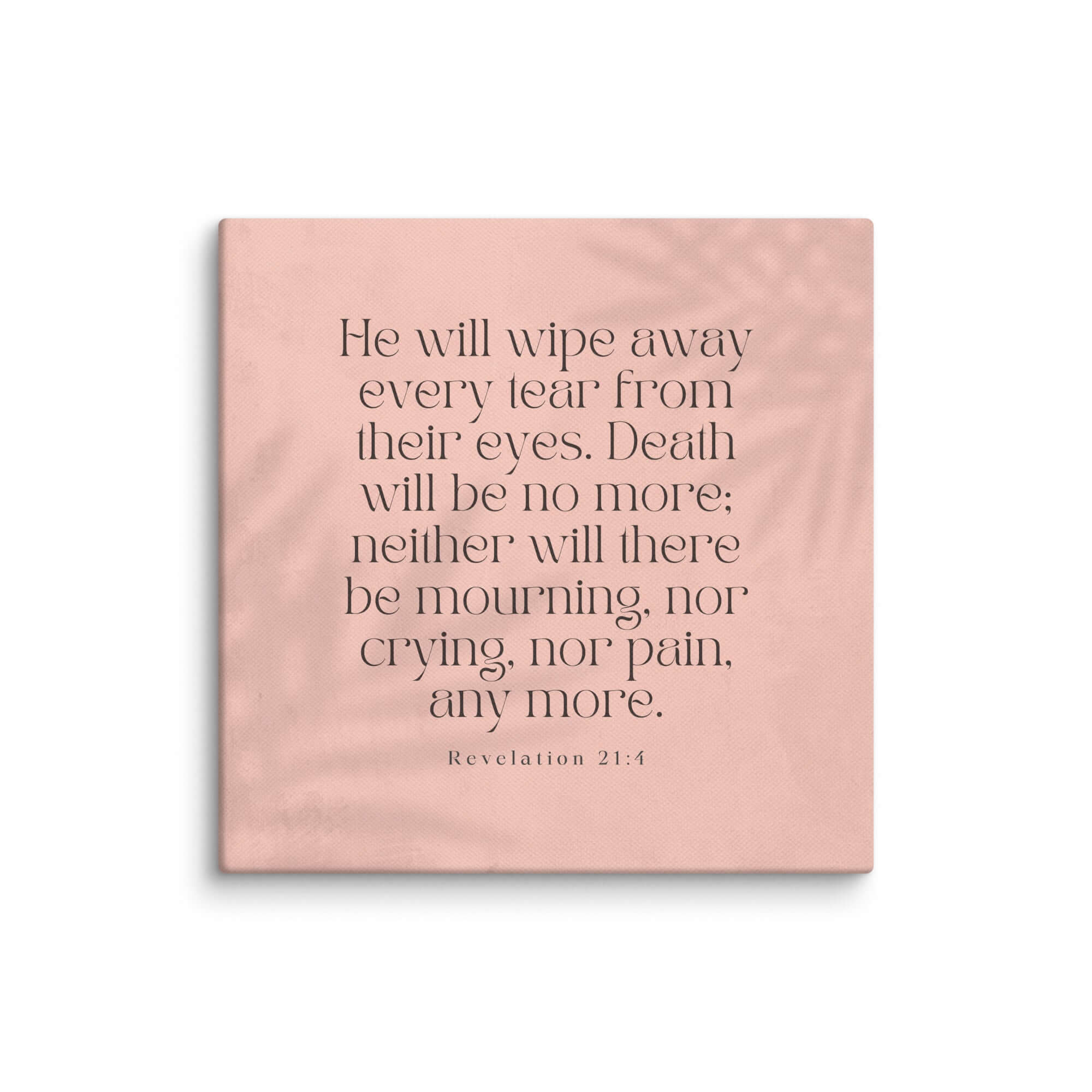 Revelation 21:4 Bible Verse, their eyes Canvas Print Wall Art 14″×14″