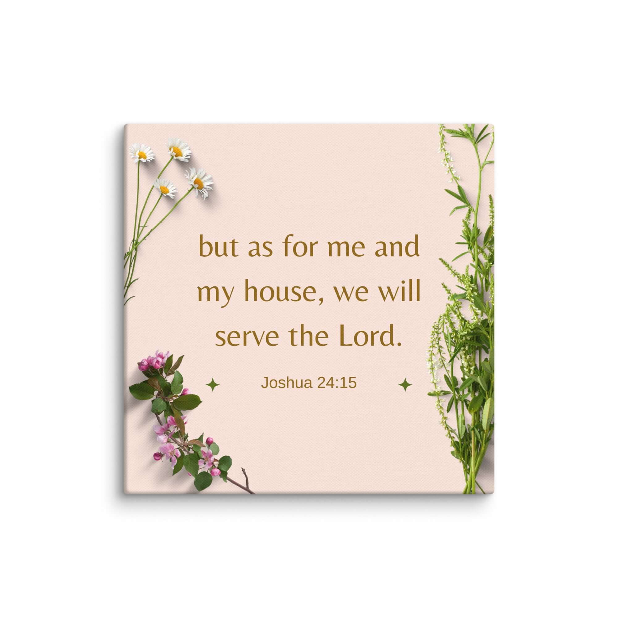 Joshua 24:15 Bible Verse, your fathers Canvas Print Wall Art 14″×14″