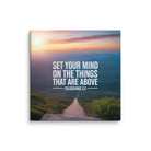 Colossians 3:2 Bible Verse your mind Canvas 14″×14″