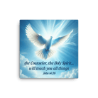 John 14:26 Bible Verse, Holy Spirit Dove Canvas Print Wall Art 16″×16″