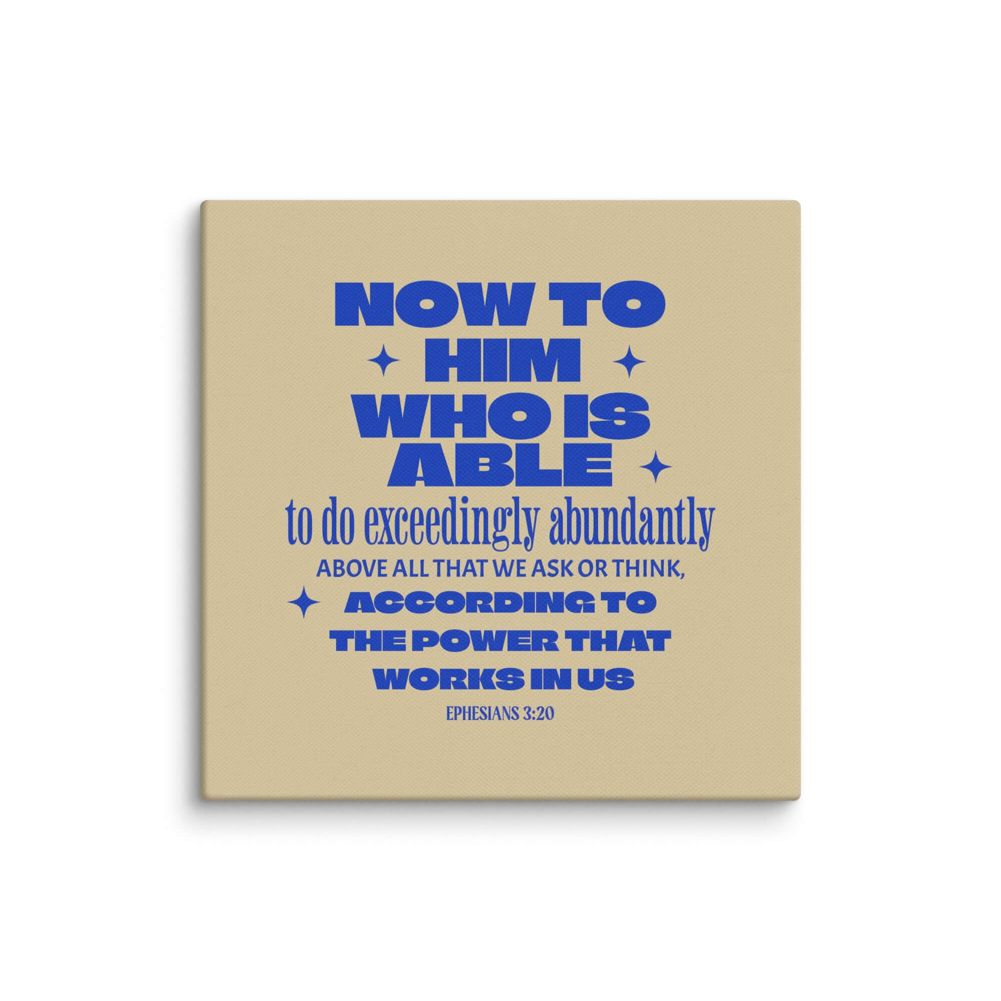 Ephesians 3:20 Bible Verse, power in us Canvas Print Wall Art 16″×16″