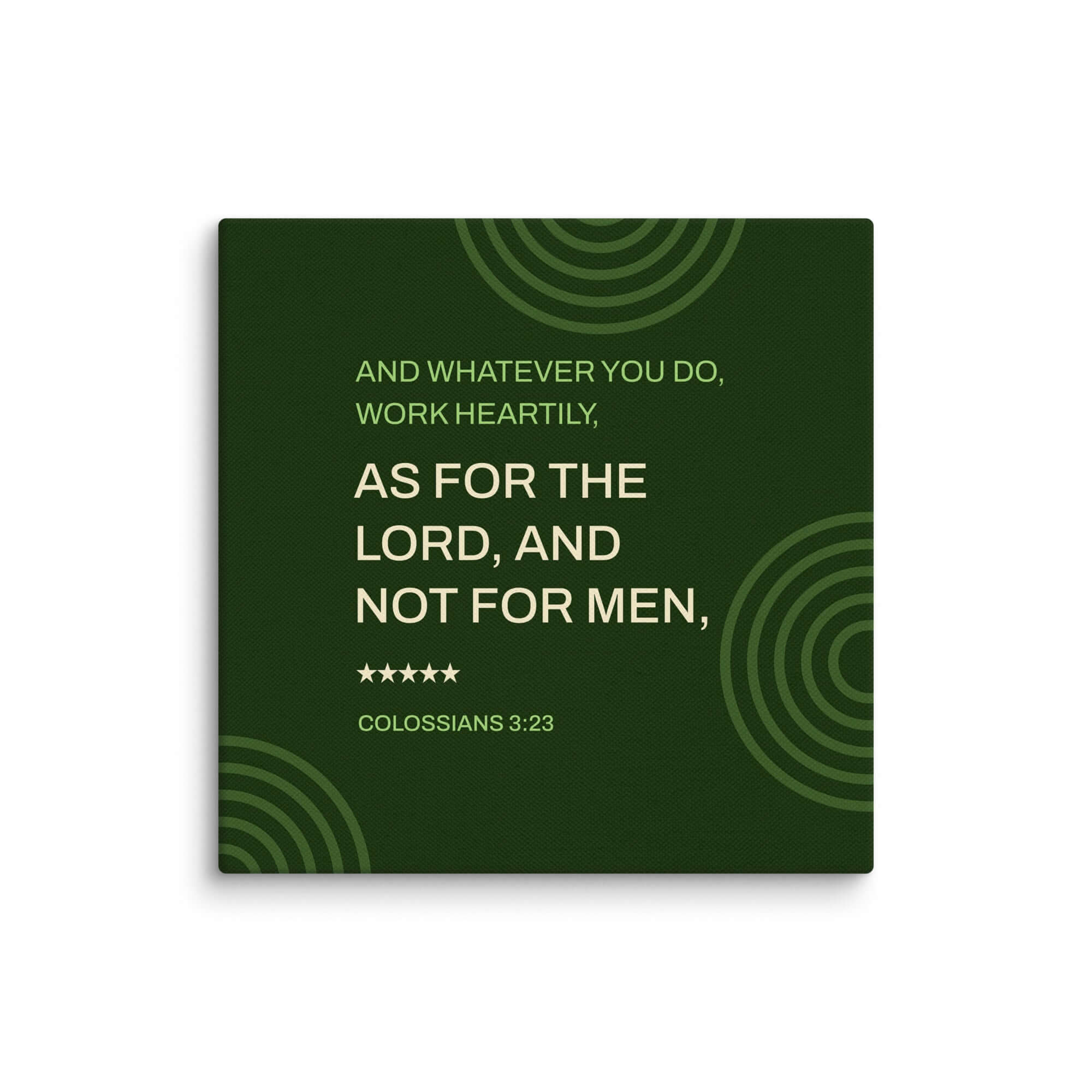Colossians 3:23 Bible Verse, not for men Canvas Print Wall Art 16″×16″