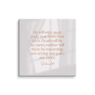 Revelation 21:4 Bible Verse, He will wipe Canvas Print Wall Art 16″×16″