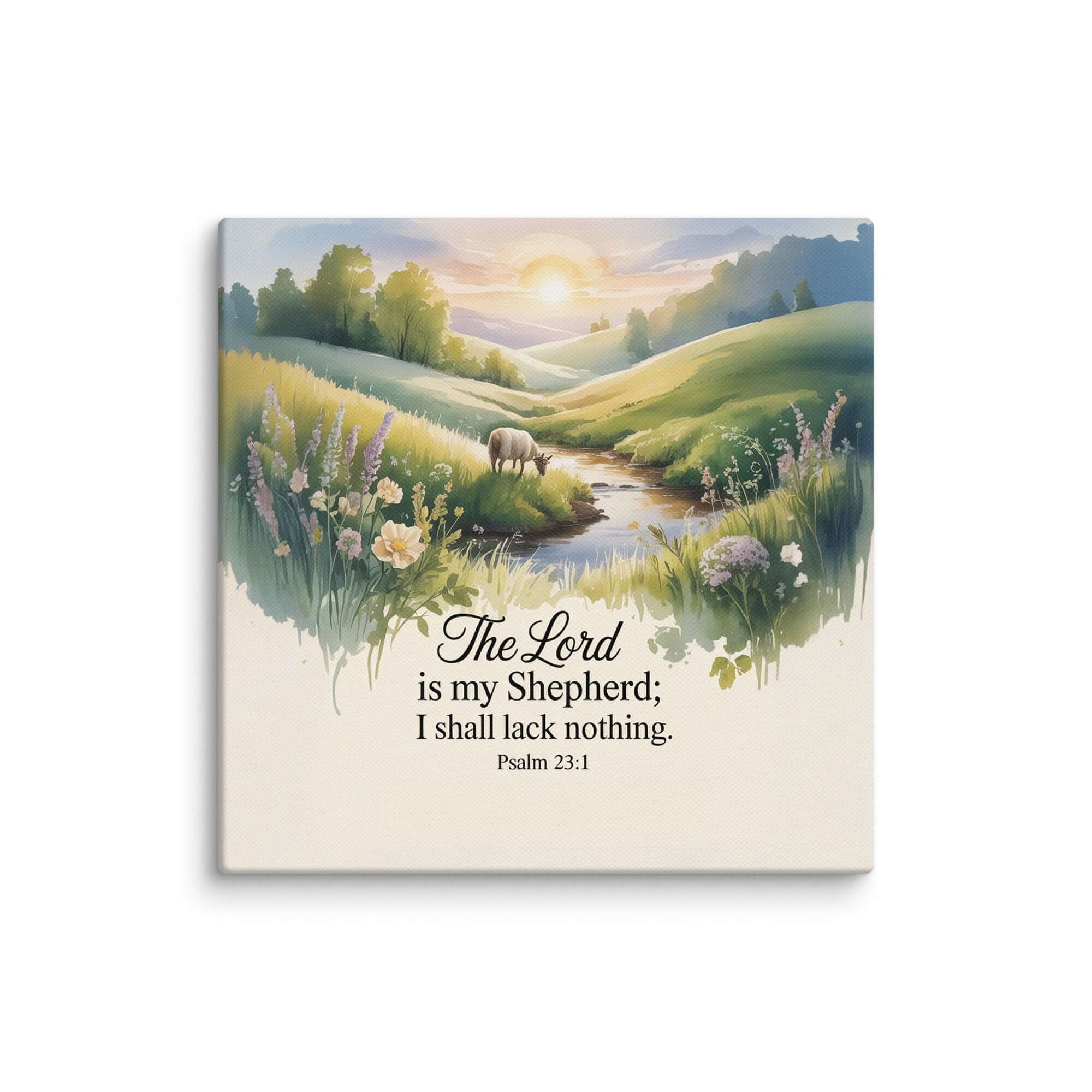 Psalm 23:1 Bible Verse, Lord Canvas 16″×16″
