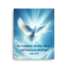 John 14:26 Bible Verse, Holy Spirit Dove Canvas Print Wall Art 16″×20″