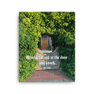 Revelation 3:20 Bible Verse, Garden Doorway Canvas Print Wall Art 16″×20″