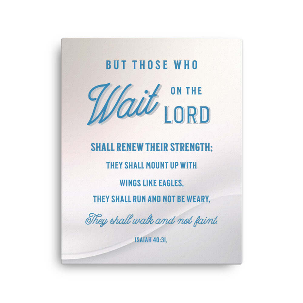 Isaiah 40:31 Bible Verse, Wings like Eagles Canvas Print Wall Art 16″×20″