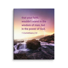 1 Corinthians 2:5 Bible Verse, power of God Canvas Print Wall Art 16″×20″
