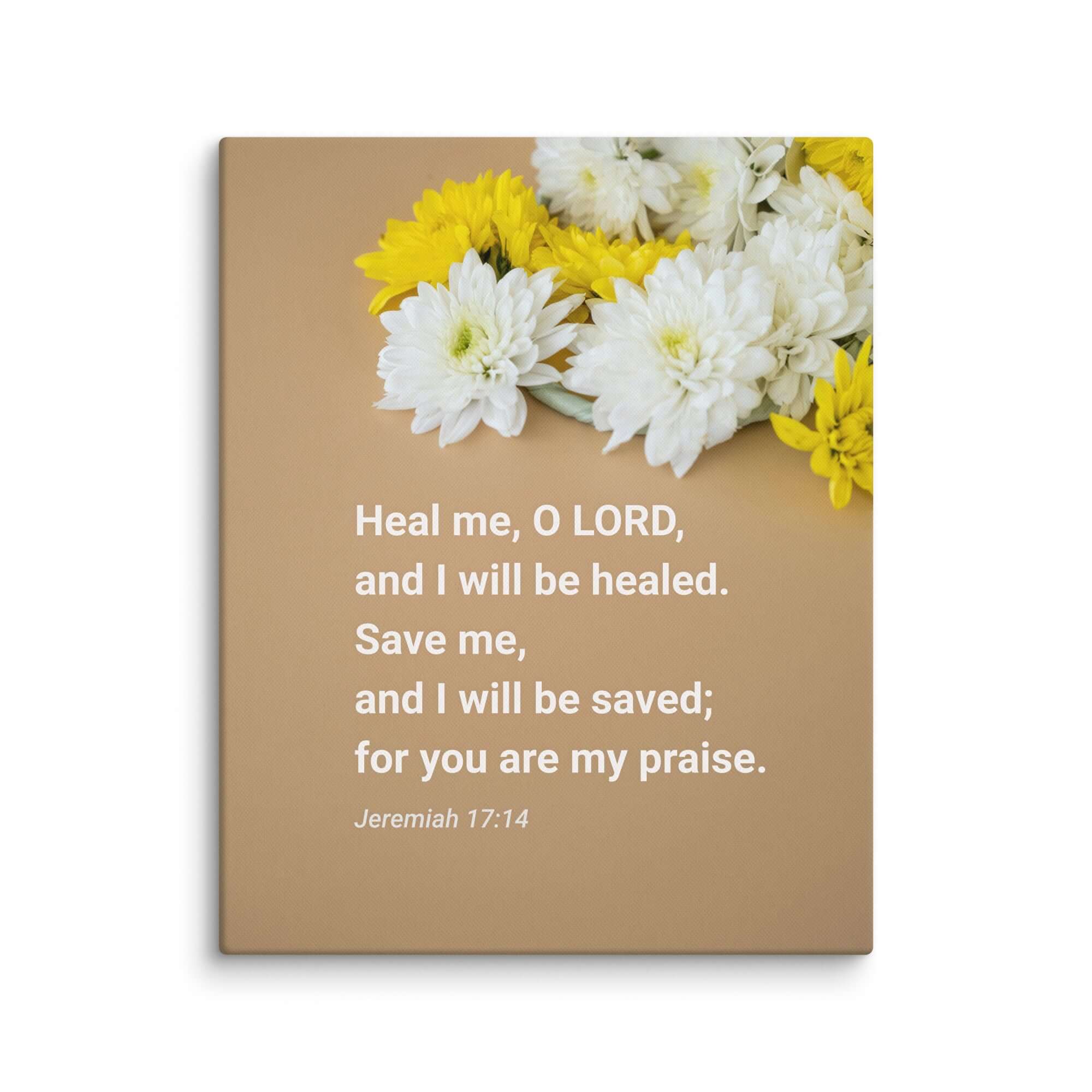 Jeremiah 17:14 Bible Verse, Heal me, O LORD Canvas Print Wall Art 16″×20″