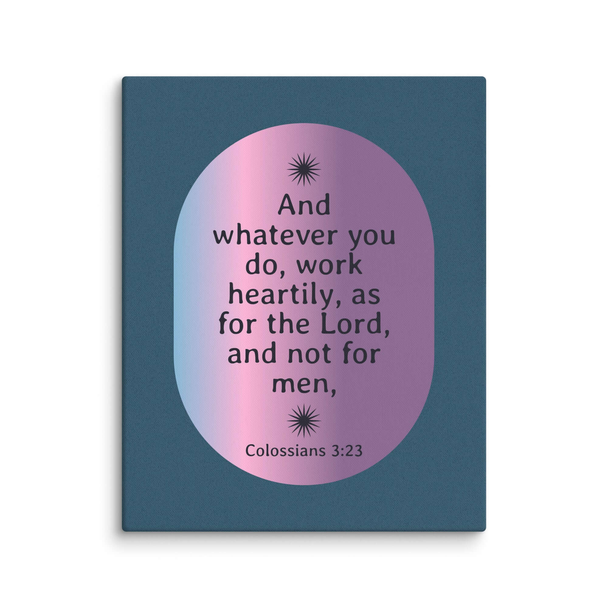 Colossians 3:23 Bible Verse, work heartily Canvas Print Wall Art 16″×20″