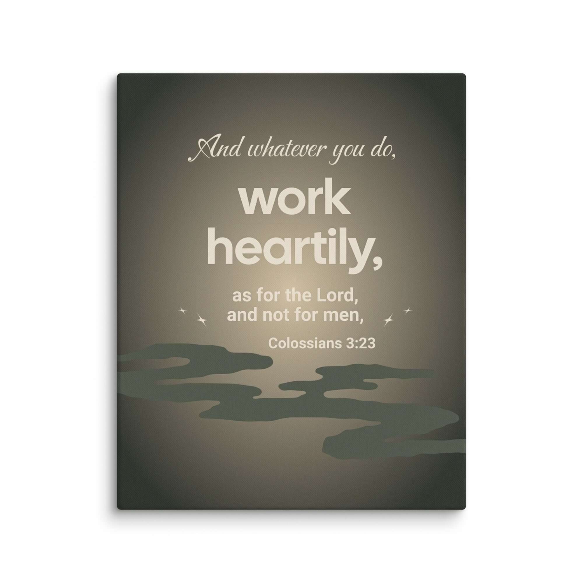 Colossians 3:23 Bible Verse, as for the Lord Canvas Print Wall Art 16″×20″