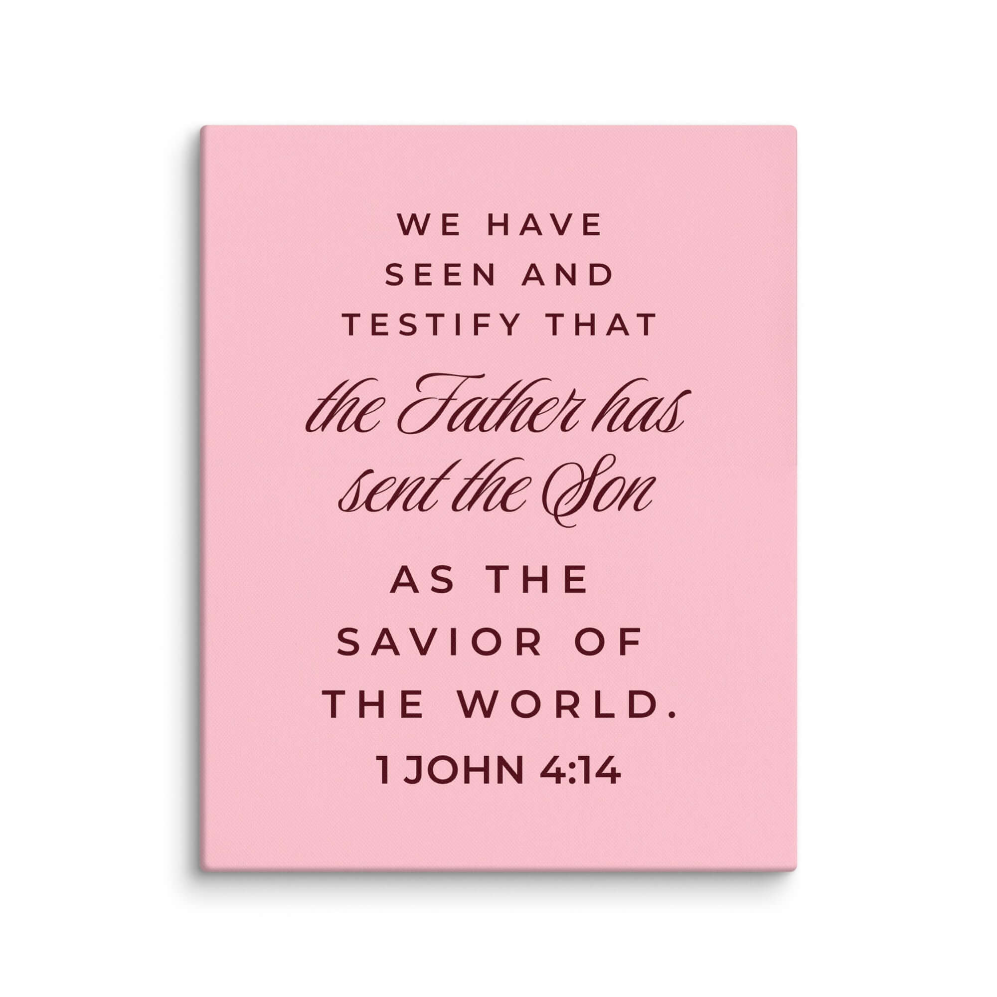 1 John 4:14 Bible Verse, We have seen Canvas Print Wall Art 16″×20″