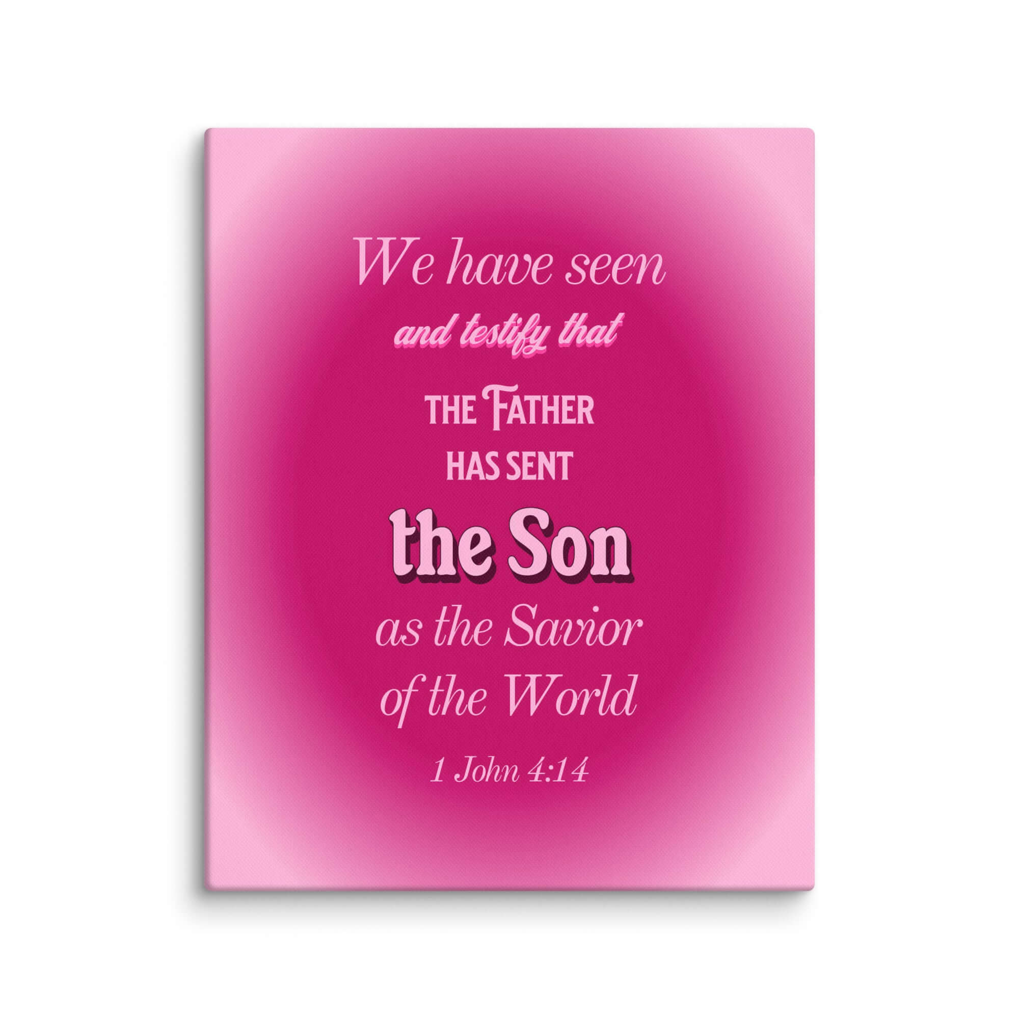 1 John 4:14 Bible Verse, that the Father Canvas Print Wall Art 16″×20″