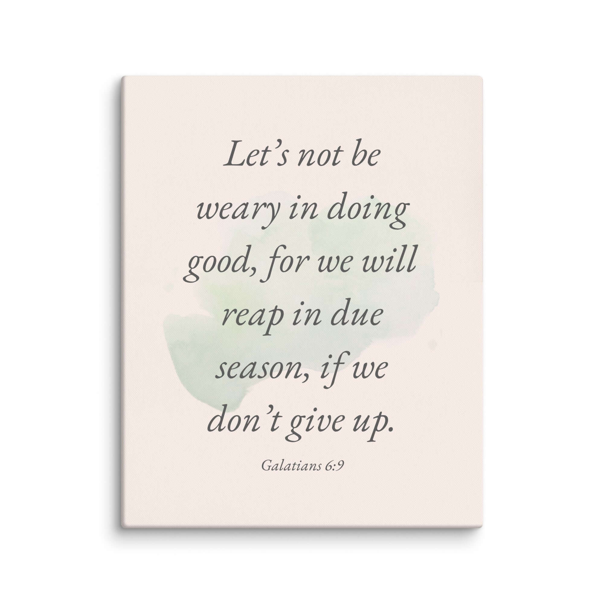 Galatians 6:9 Bible Verse, not be weary Canvas Print Wall Art 16″×20″