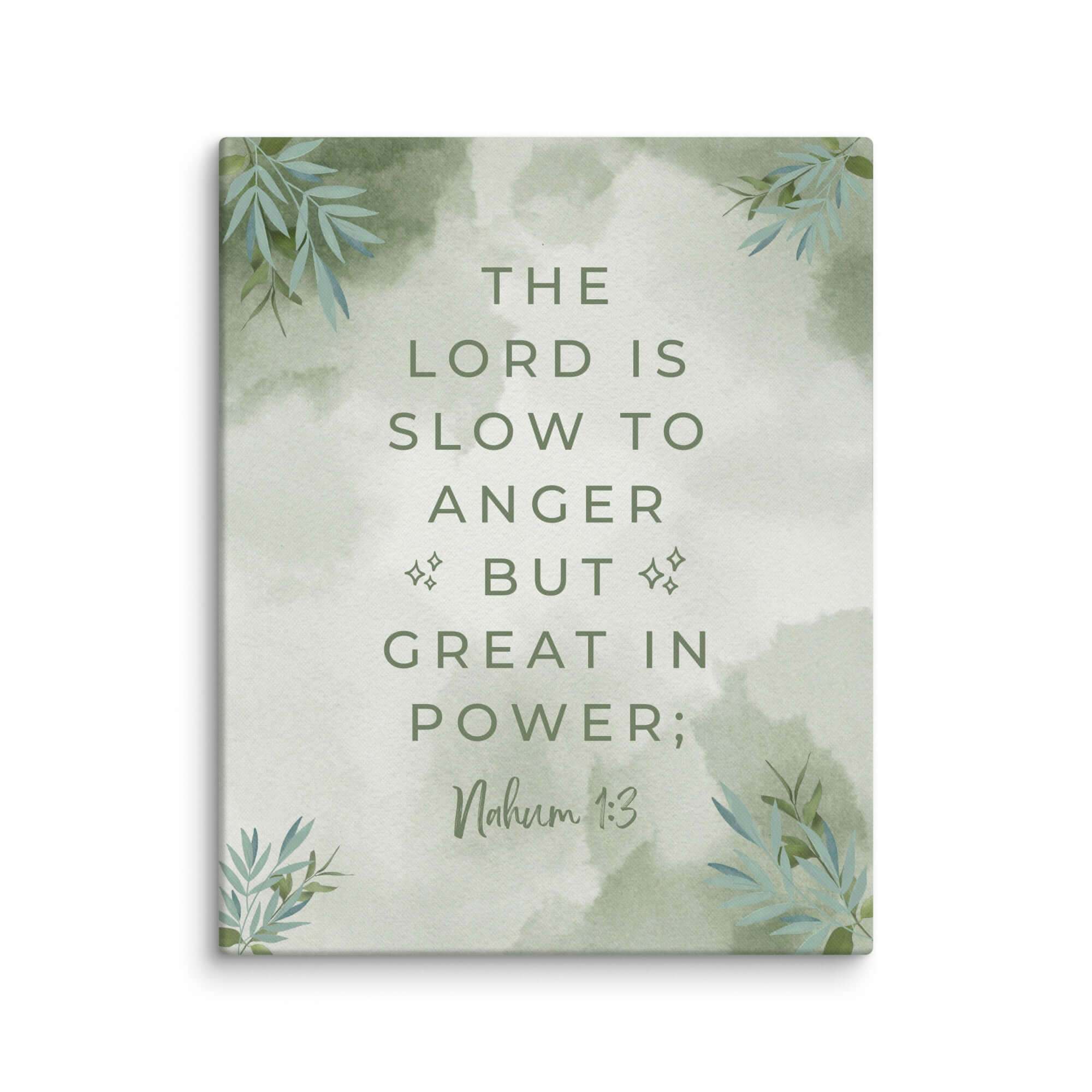 Nahum 1:3 Bible Verse, The Lord is slow Canvas Print Wall Art 16″×20″