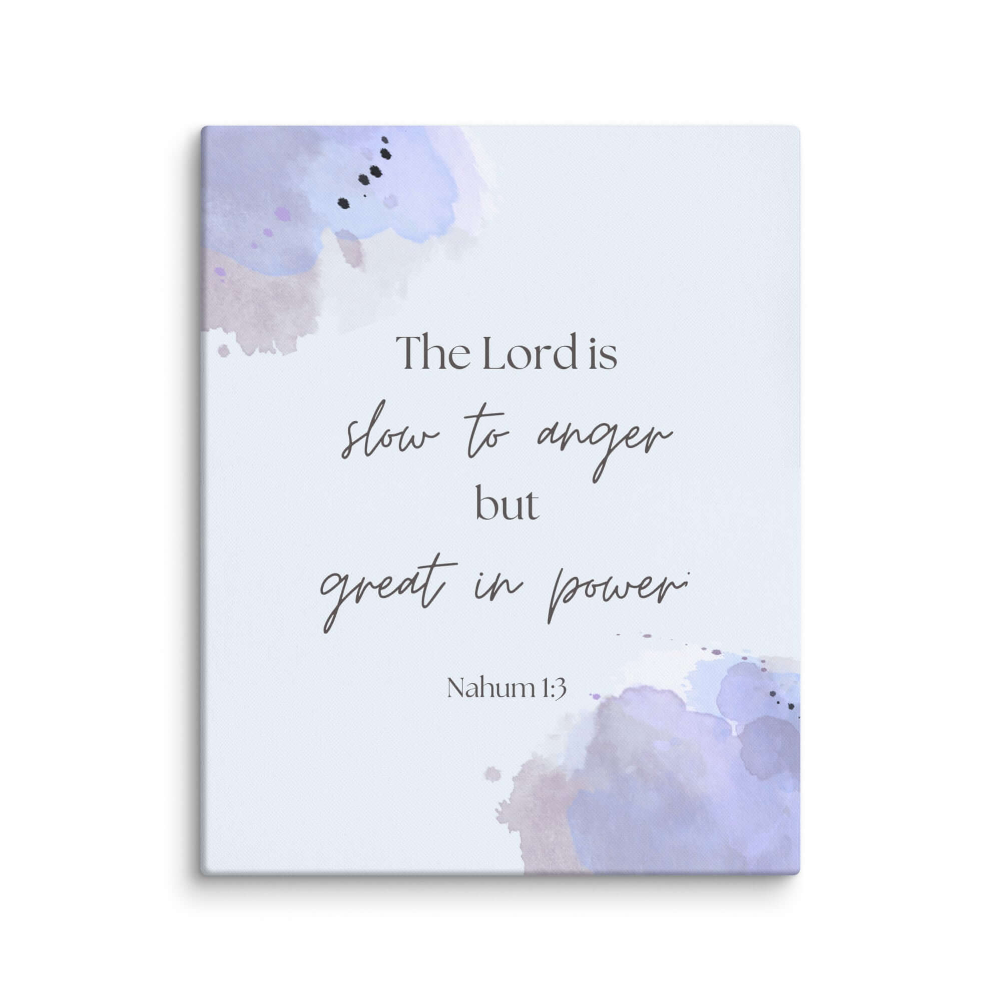Nahum 1:3 Bible Verse, great in power Canvas Print Wall Art 16″×20″