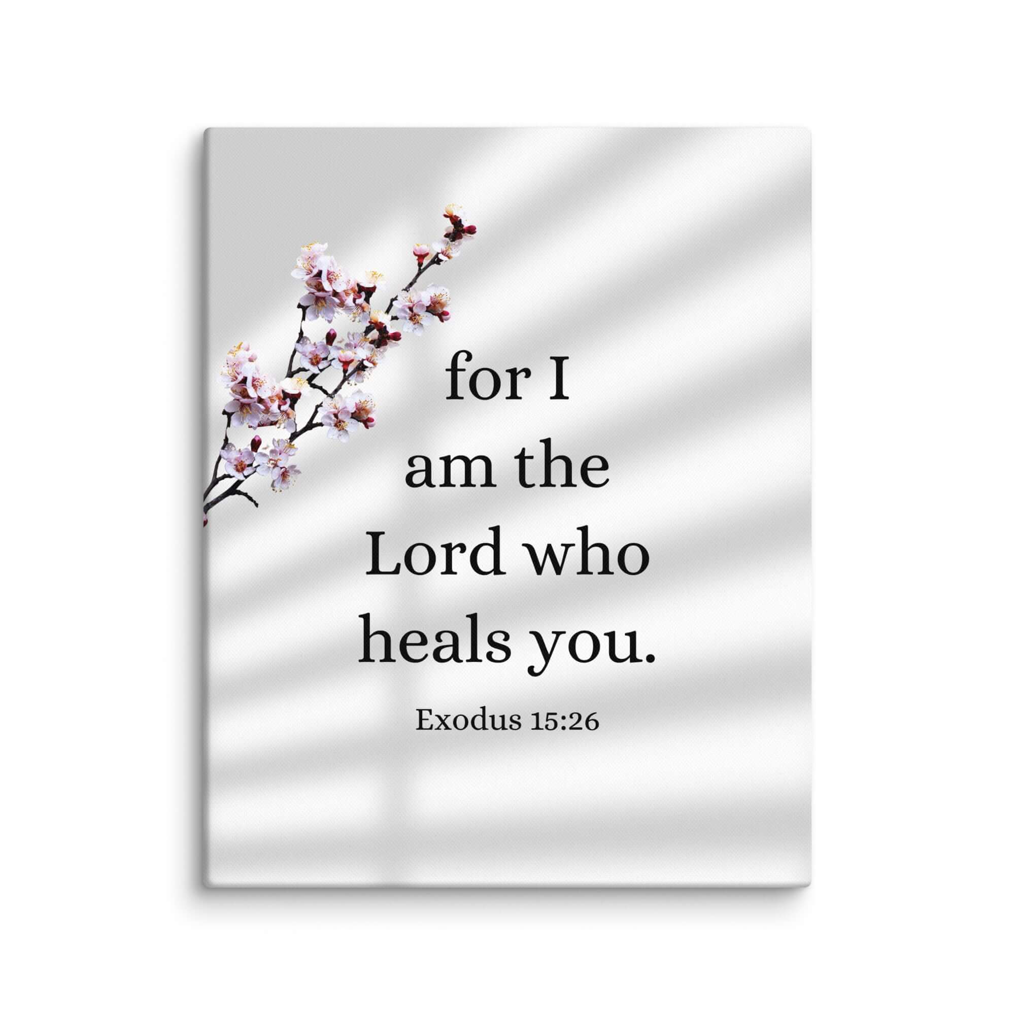 Exodus 15:26 Bible Verse, diligently listen Canvas Print Wall Art 16″×20″
