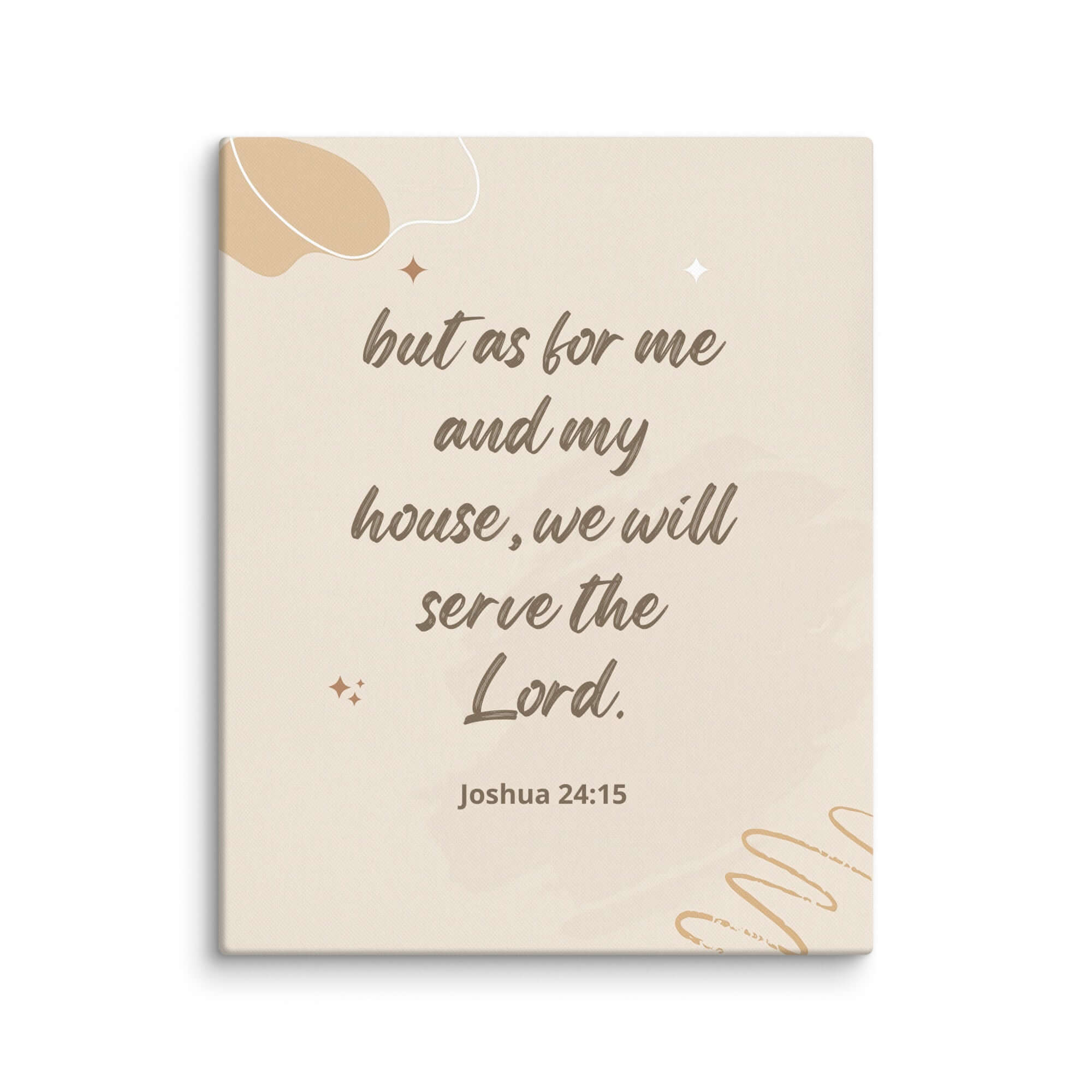 Joshua 24:15 Bible Verse, will serve Canvas Print Wall Art 16″×20″