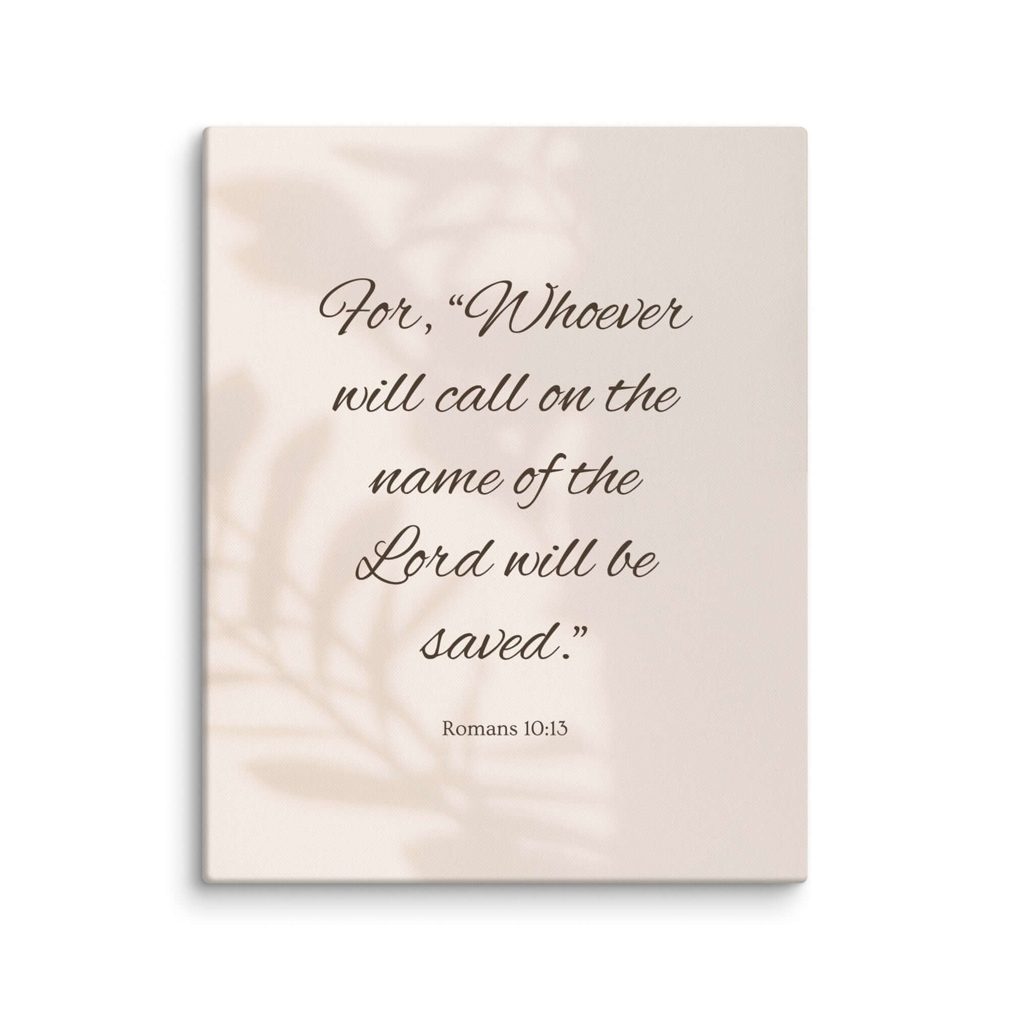 Romans 10:13 Bible Verse, Whoever Canvas Print Wall Art 16″×20″