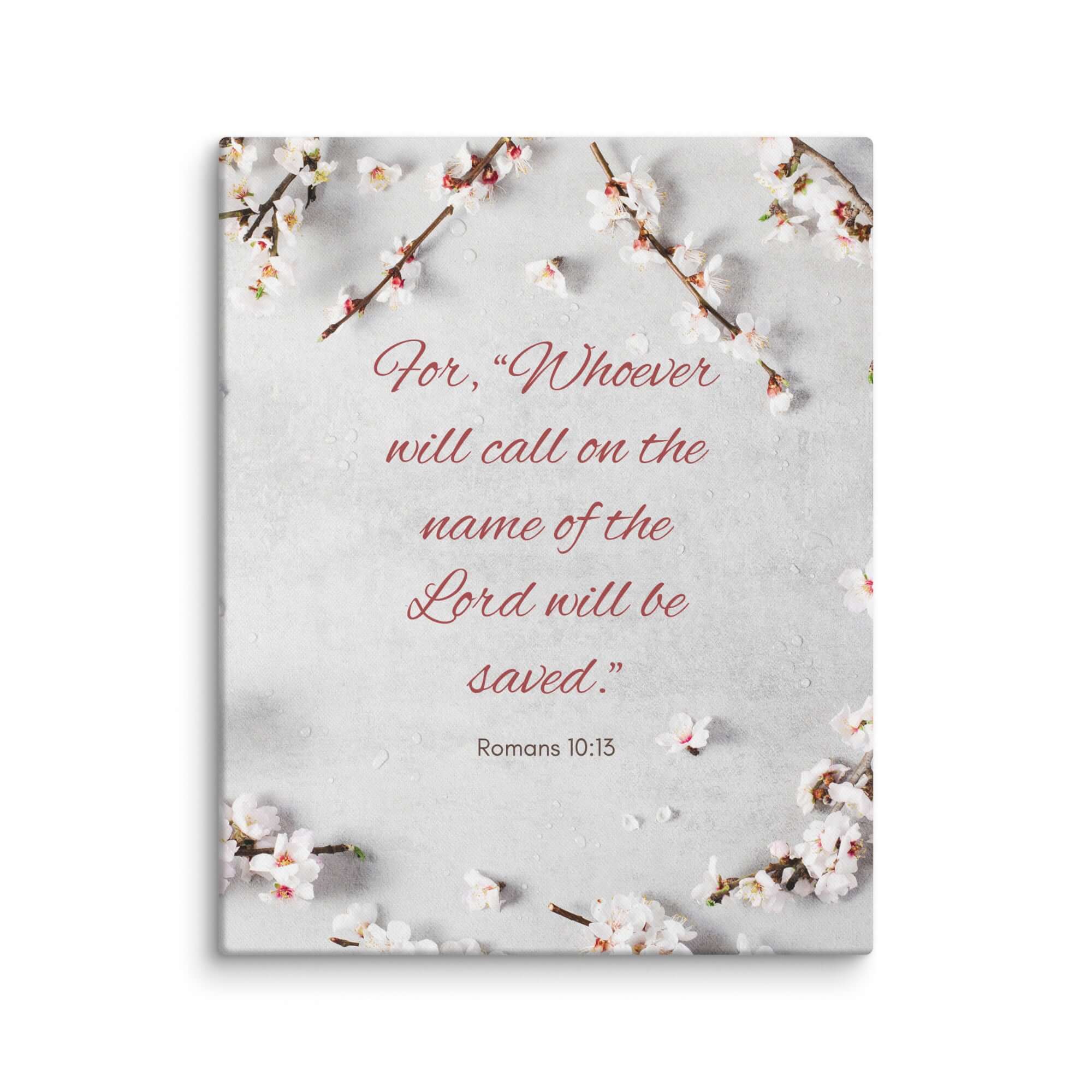 Romans 10:13 Bible Verse, the Lord Canvas Print Wall Art 16″×20″