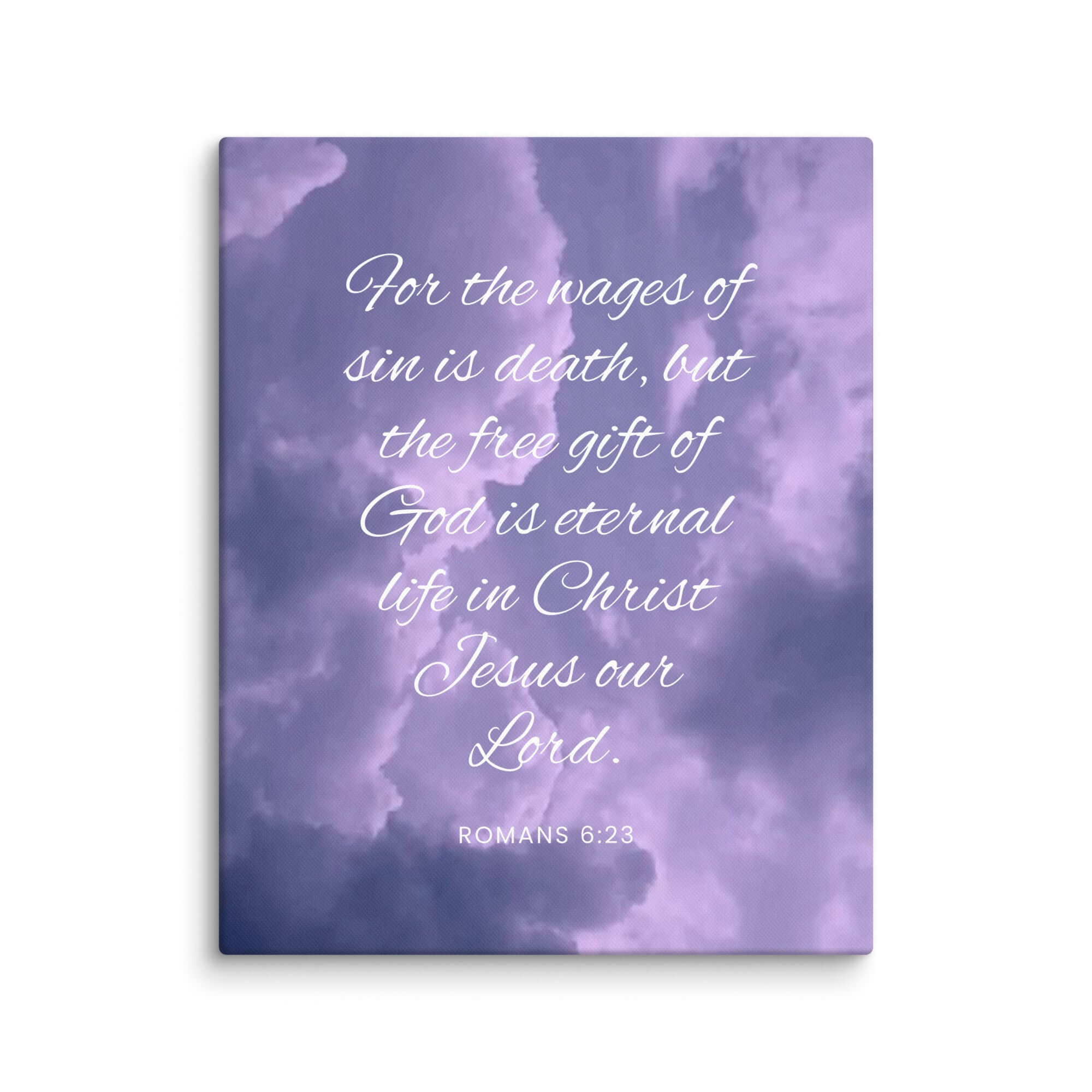 Romans 6:23 Bible Verse, free gift Canvas Print Wall Art 16″×20″