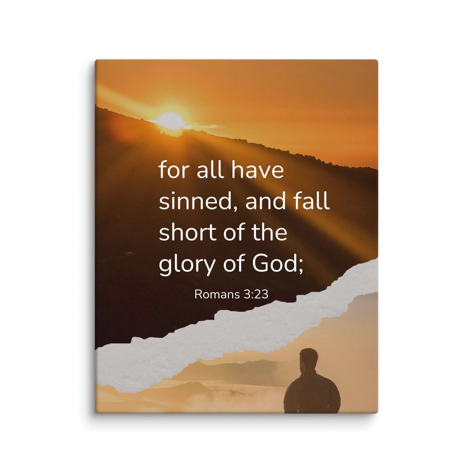 Romans 3:23 Bible Verse, of God Canvas Print Wall Art 16″×20″