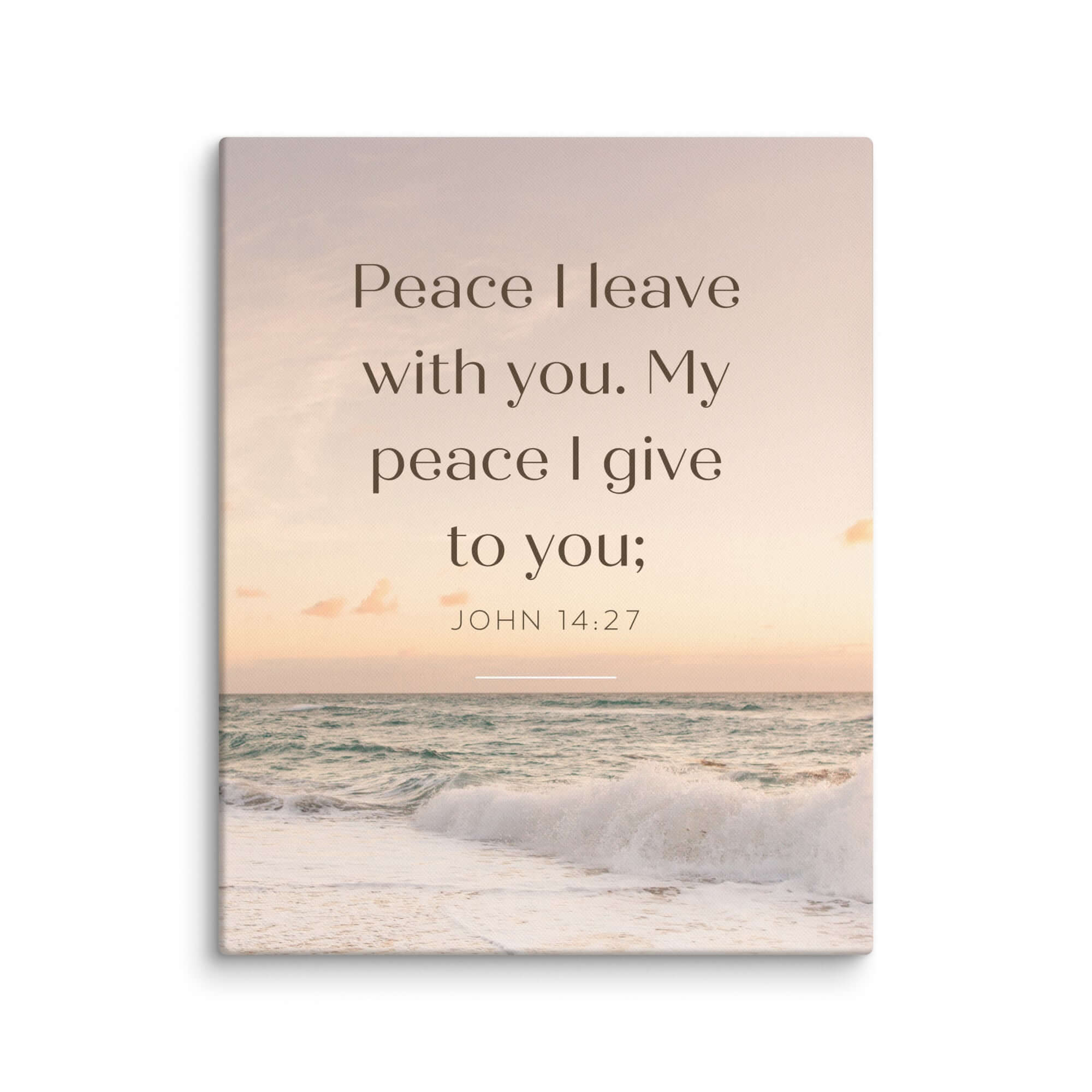 John 14:27 Bible Verse, not as the Canvas Print Wall Art 16″×20″