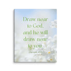 James 4:8 Bible Verse, Draw near Canvas Print Wall Art 16″×20″