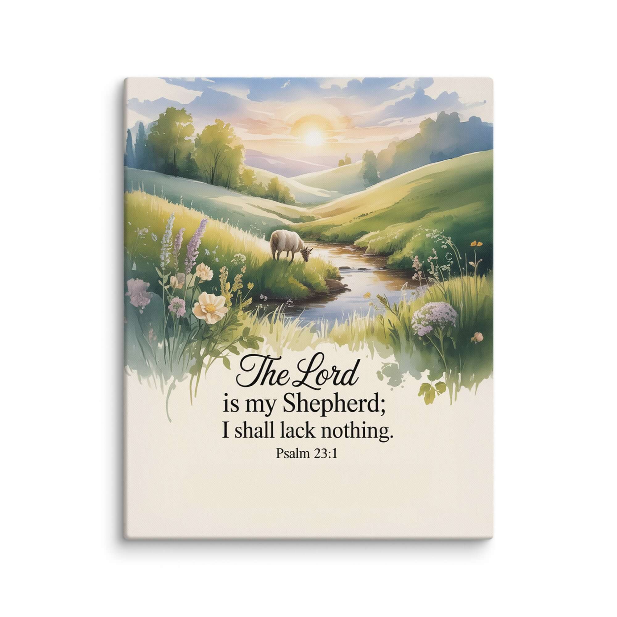 Psalm 23:1 Bible Verse, Lord Canvas 16″×20″