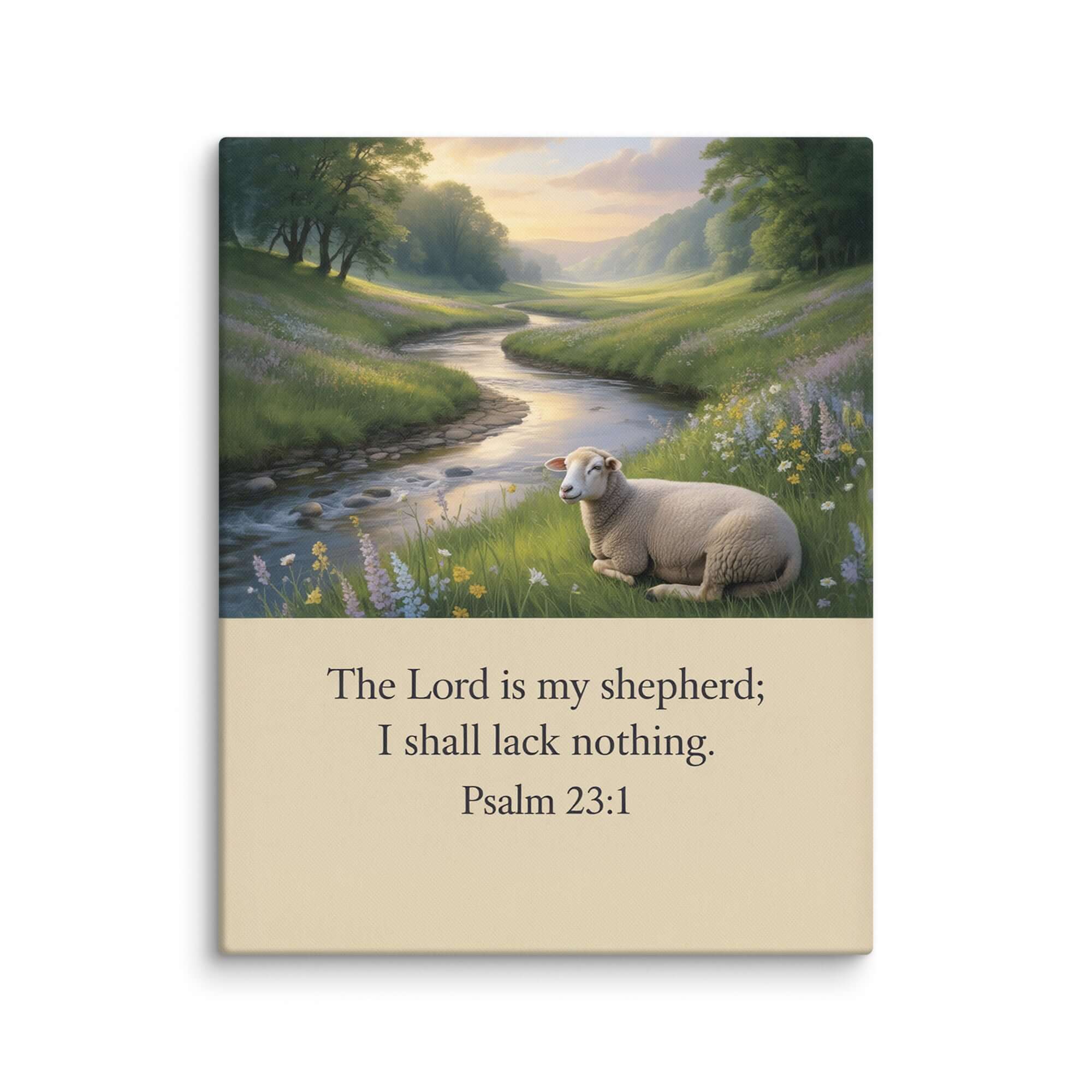Psalm 23:1 Bible Verse, I shall Canvas 16″×20″