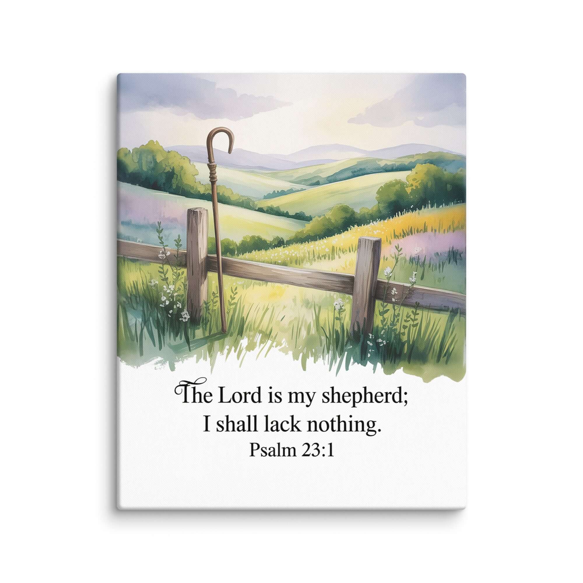 Psalm 23:1 Bible Verse, Lack Canvas 16″×20″