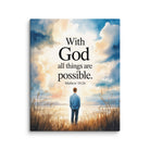 Matthew 19:26 Bible Verse Jesus Canvas 16″×20″