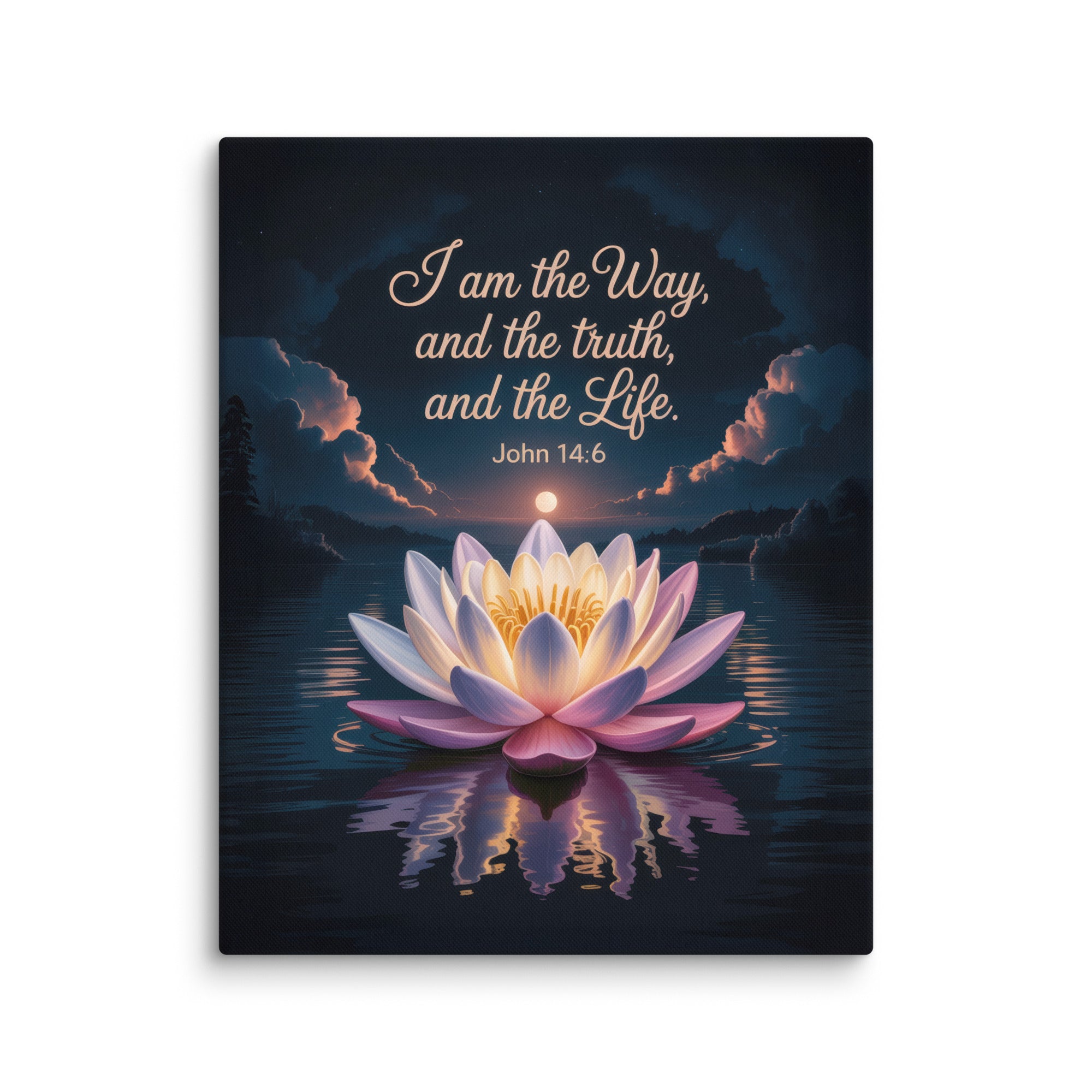 John 14:6 Bible Verse The Way Canvas 16″×20″