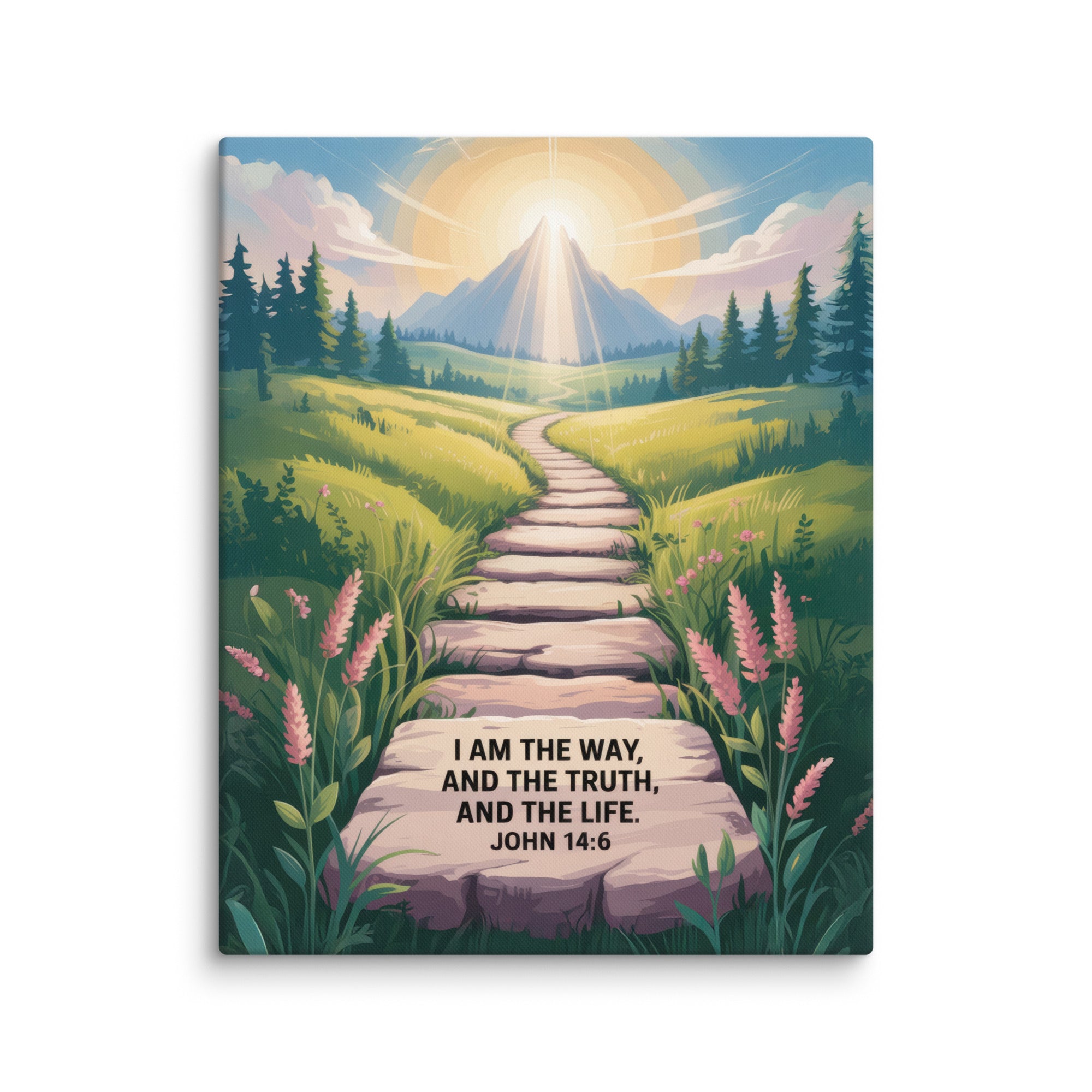 John 14:6 Bible Verse The Truth Canvas 16″×20″