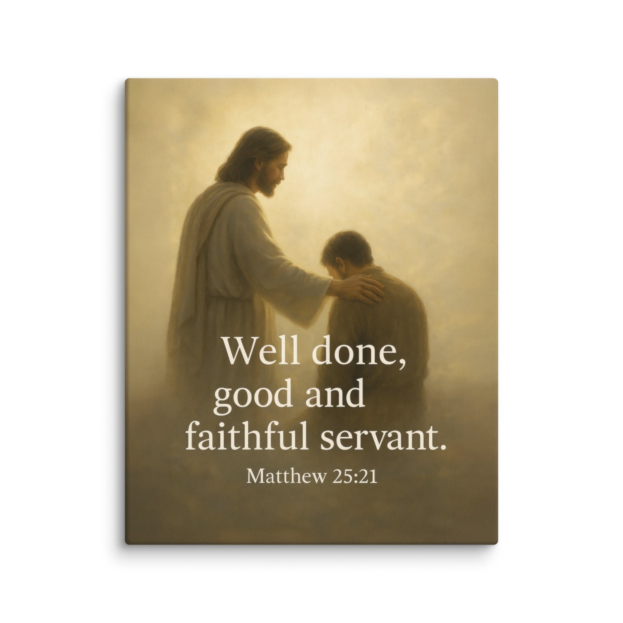 Matthew 25:21 Bible Verse Well Done Canvas 16″×20″