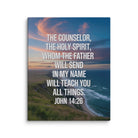 John 14:26 Bible Verse will teach Canvas 16″×20″