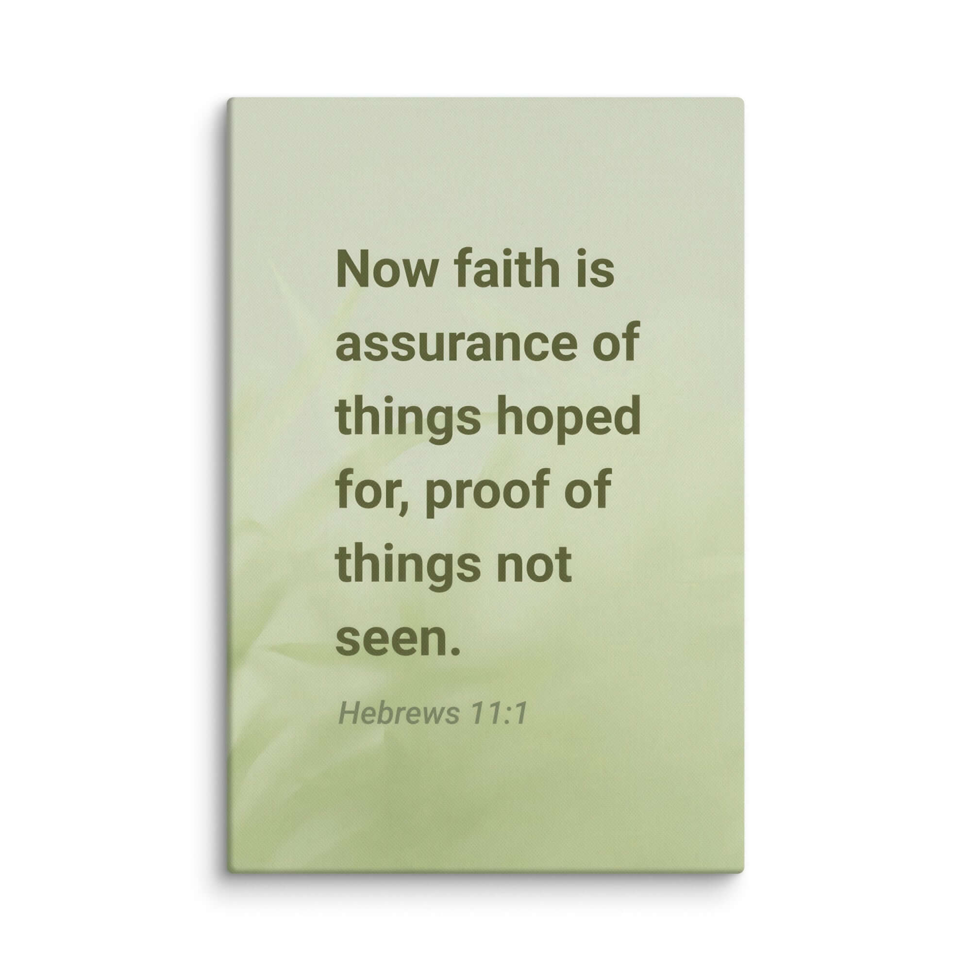 Hebrews 11:1 Bible Verse, faith is assurance Canvas Print Wall Art 16″×24″